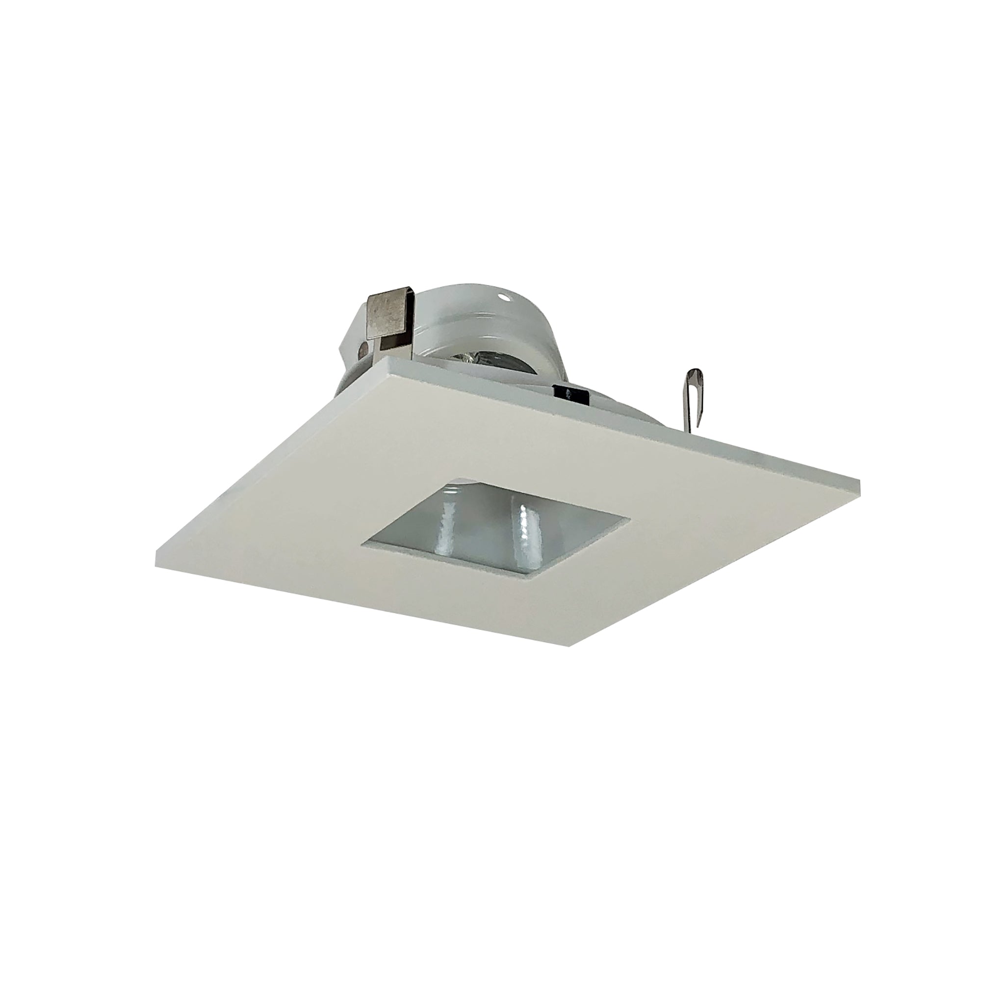 Nora Lighting NL - 4855WW 4"SQ W/2"SQ HOLE,ADJ,WH REF,WH SQTRIM - Sonic Electric