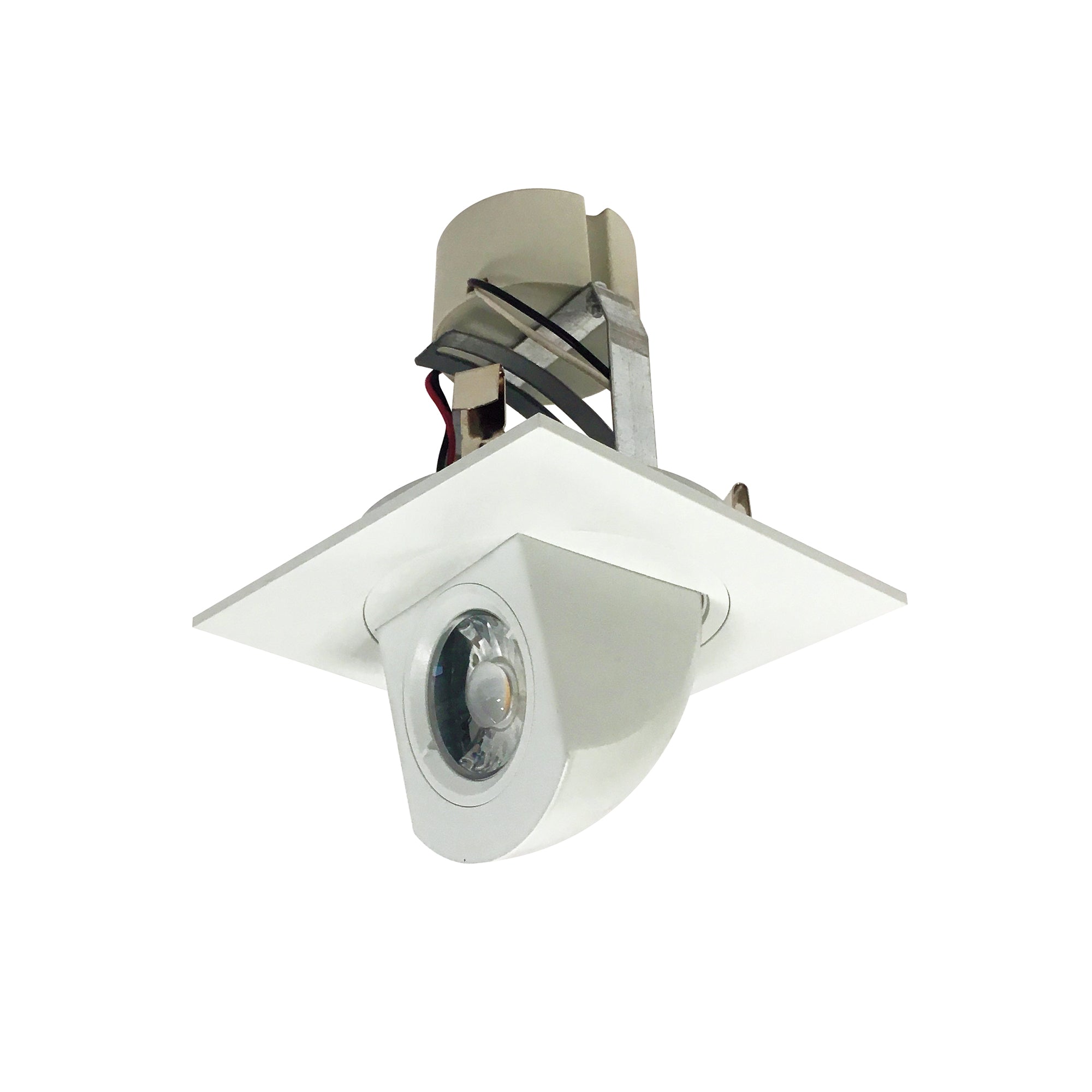 Nora Lighting NLCBC - 487027XW/A 4" Cobalt Square Adjustable Elbow LED Retrofit, 800lm / 12W, 2700K, White Finish - Sonic Electric