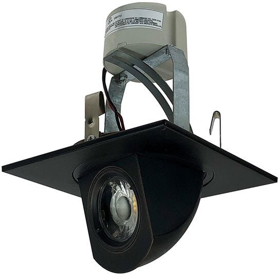 Nora Lighting NLCBC - 487035XN 4" Cobalt Retrofit Elbow Square, 1000lm, 3500K, Natural Metal - Sonic Electric