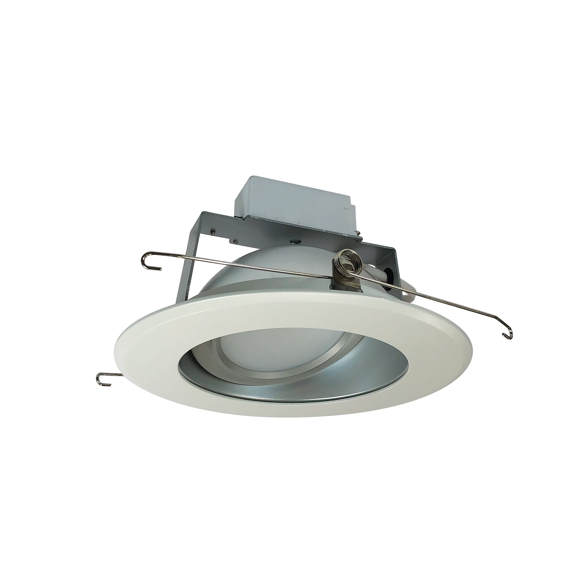 Nora Lighting NLCBC - 66935XHZWLE4 6" Cobalt Adjustable LED Retrofit, 1200lm / 14W, 3500K, Haze Reflector / White Flange, 120V - 277V input; Triac / ELV / 0 - 10V dimming - Sonic Electric