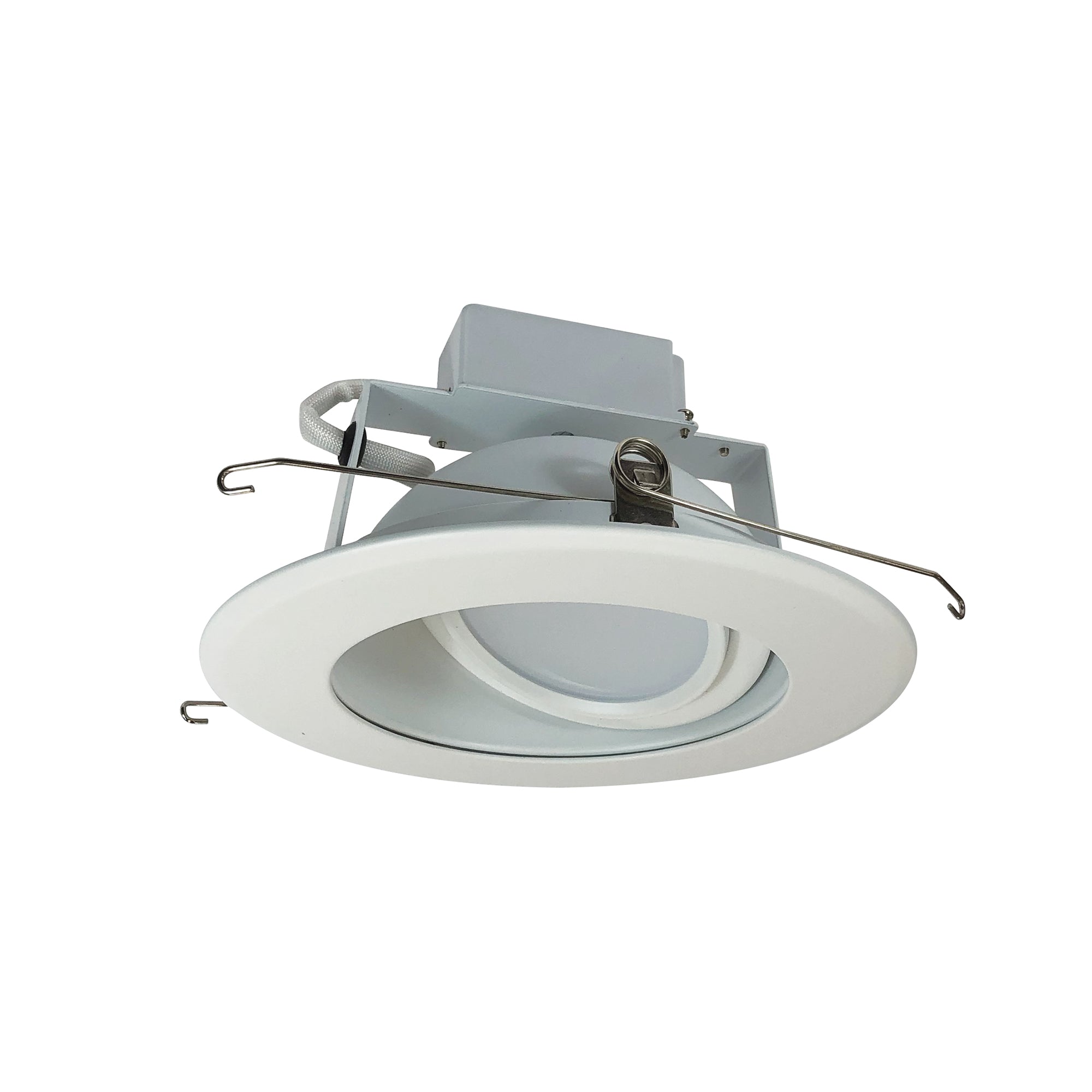 Nora Lighting NLCBC - 66935XMPW 6" Cobalt Adjustable LED Retrofit, 1200lm / 14W, 3500K, Matte Powder White Reflector / Matte Powder White Flange - Sonic Electric