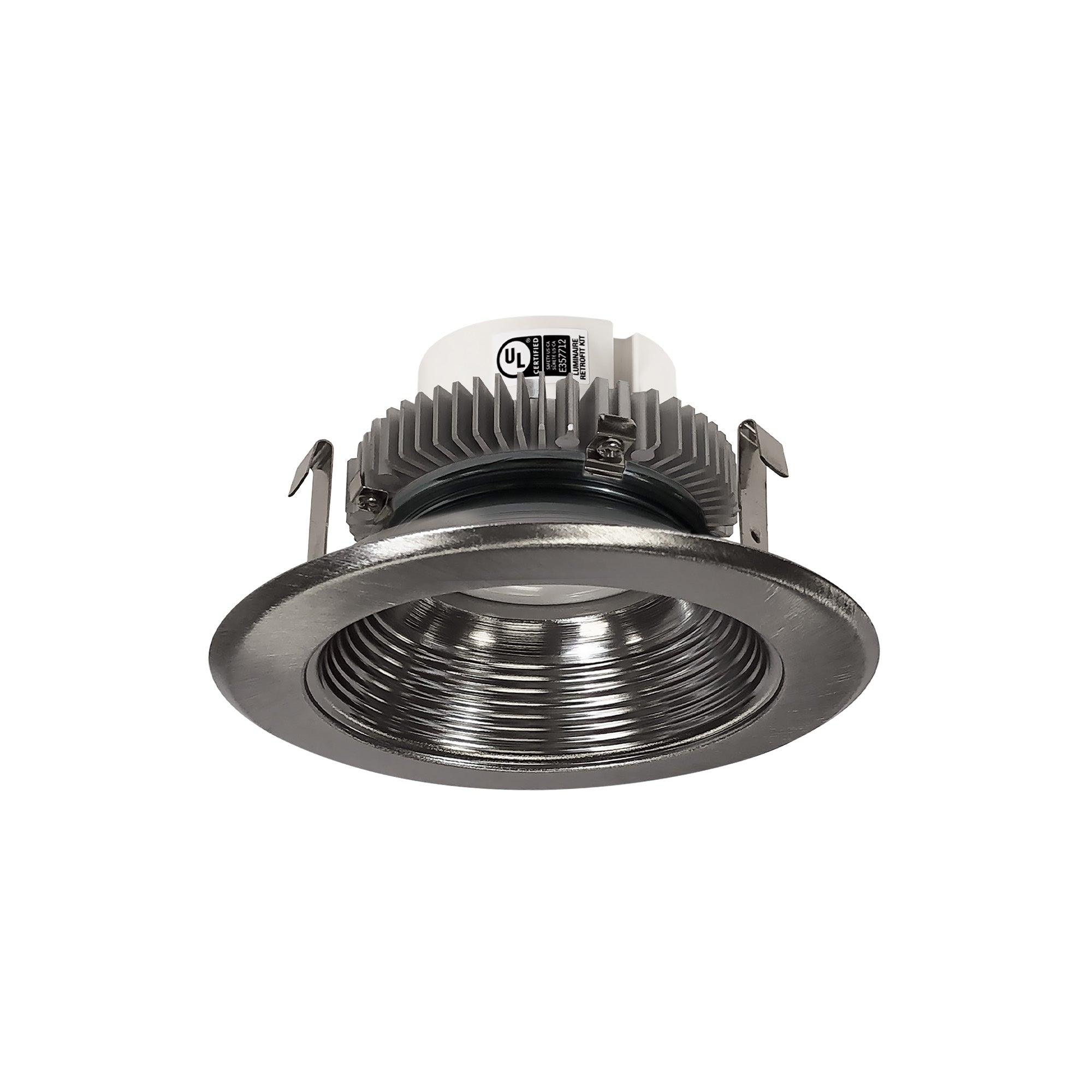 Nora Lighting NLCBC2 - 452TWNN/10 4" Cobalt Click Round Retrofit Baffle, 1000lm / 13.5W, Selectable CCT, Natural Metal Baffle / Natural Metal Flange - Sonic Electric