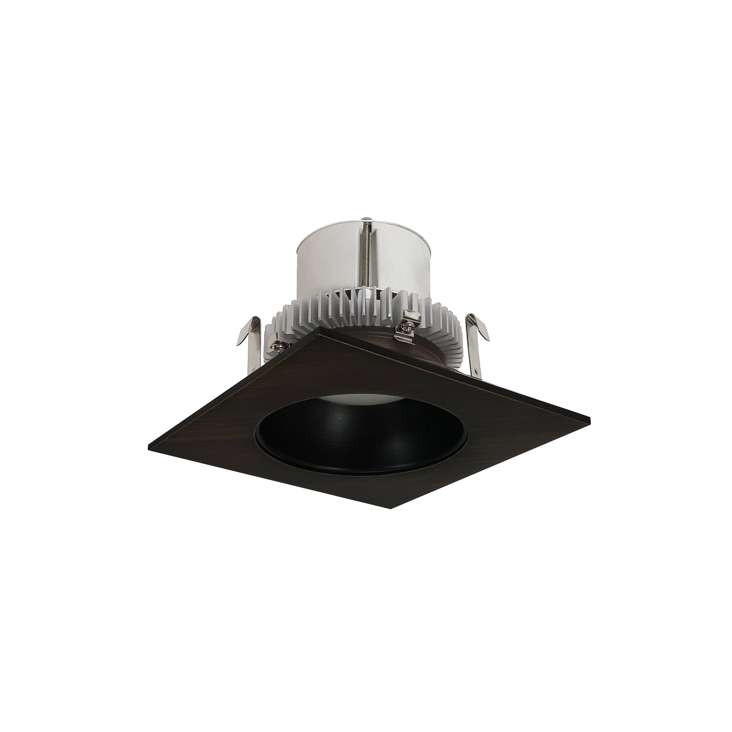 Nora Lighting NLCBC2 - 45335BZBZ/A 4" Cobalt Click Square Retrofit Reflector with Round Aperture, 750lm / 10W, 3500K, Bronze Reflector / Bronze Flange - Sonic Electric