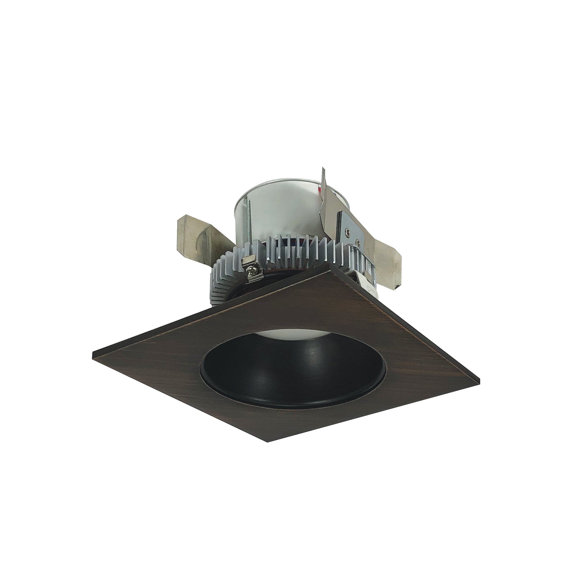 Nora Lighting NLCBC2 - 453CDBZBZ/A 4" Cobalt Click Square Retrofit Reflector with Round Aperture, 900lm / 12W, Comfort Dim, Bronze Reflector / Bronze Flange - Sonic Electric
