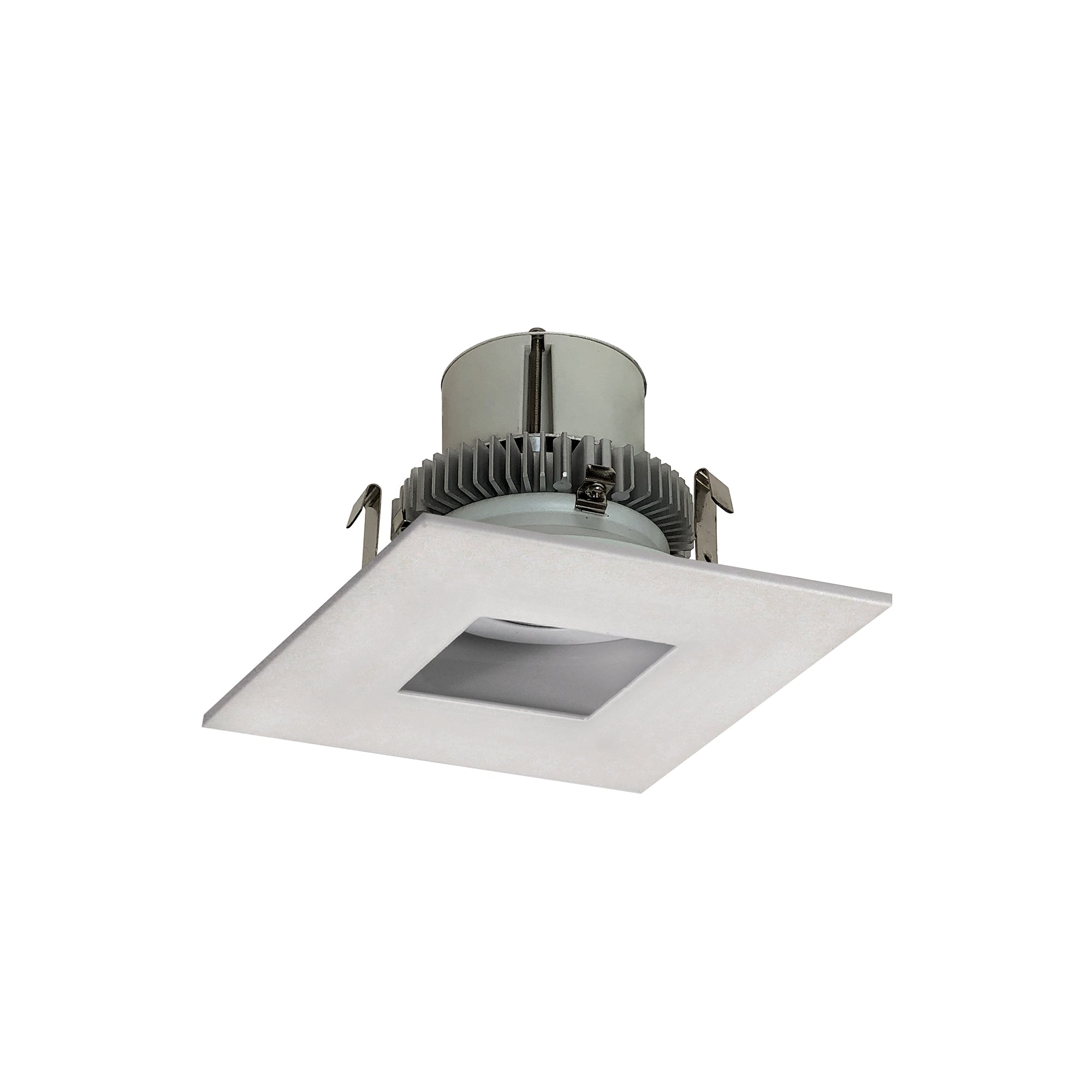 Nora Lighting NLCBC2 - 45530WW/ALE4 4" Cobalt Click Square Retrofit Pinhole, 750lm / 10W, 3000K, White Finish, 120 - 277V input; Phase or 0 - 10V dimming - Sonic Electric