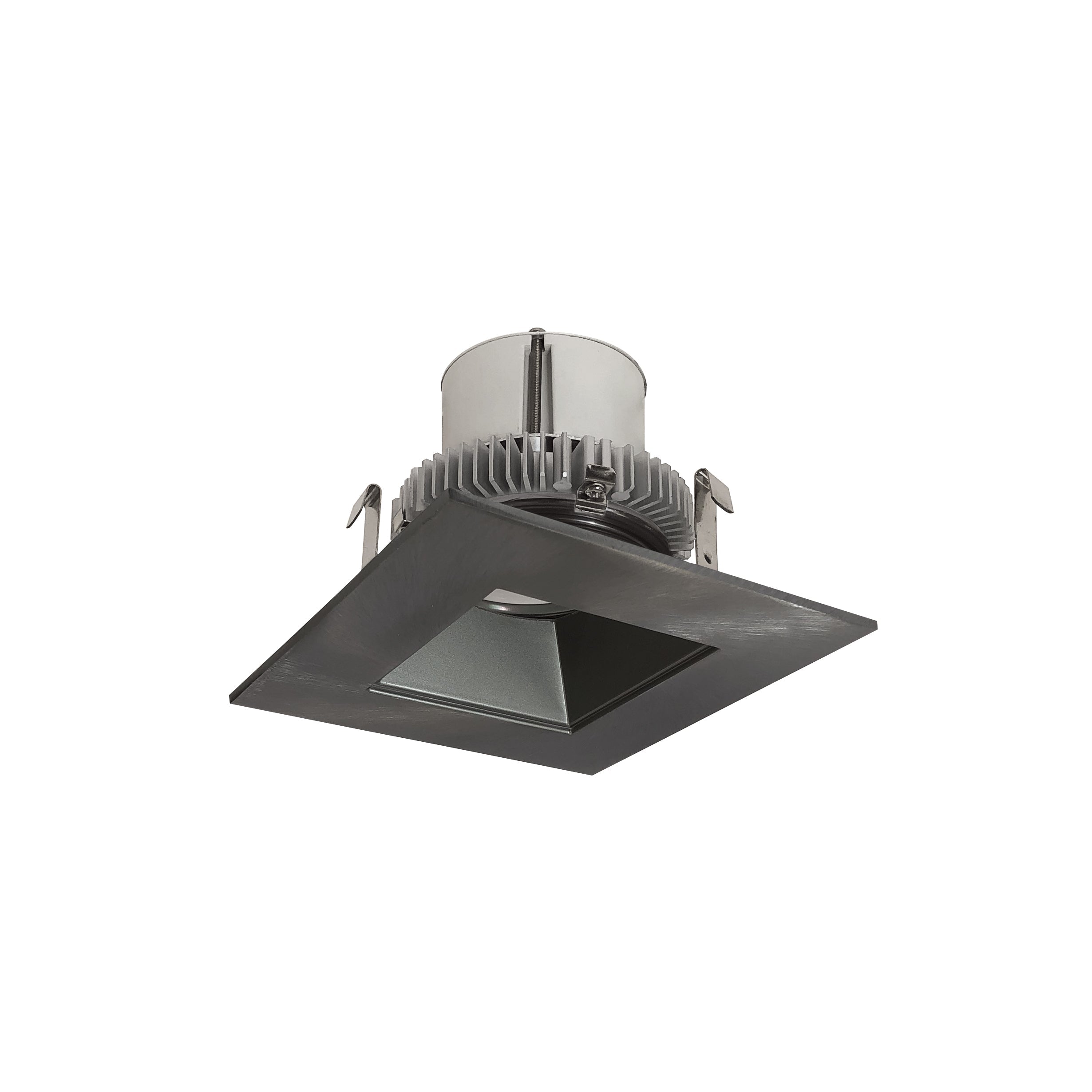 Nora Lighting NLCBC2 - 45640NN/ALE4 4" Cobalt Click Square Retrofit Reflector with Square Aperture, 750lm / 10W, 4000K, Natural Metal Reflector / Natural Metal Flange, 120 - 277V input; Phase or 0 - 10V dimming - Sonic Electric