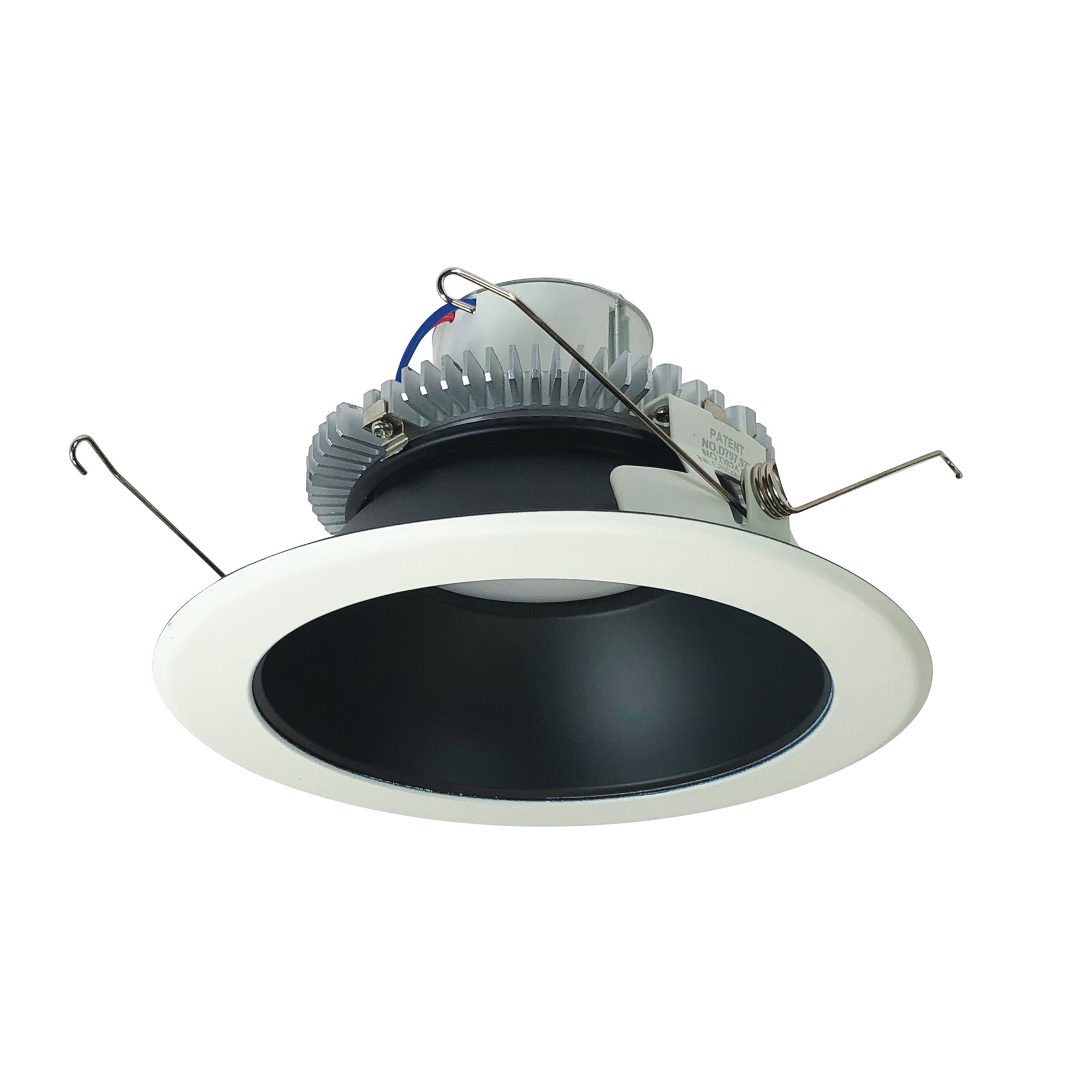 Nora Lighting NLCBC2 - 65130BW/10 6" Cobalt Click Round Retrofit Reflector, 1000lm / 12W, 3000K, Black Reflector / White Flange - Sonic Electric