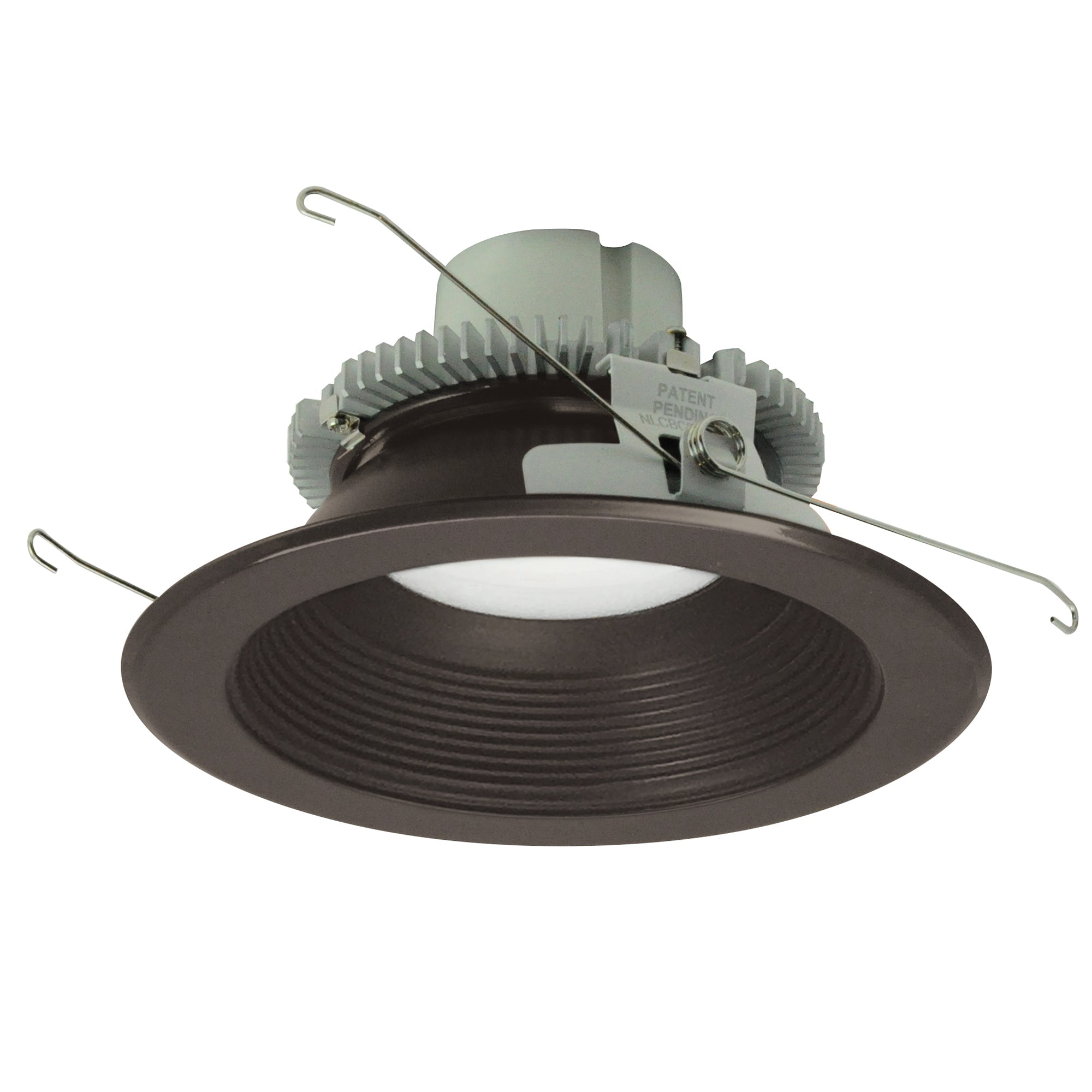 Nora Lighting NLCBC2 - 65230BZBZ/10LE4 6" Cobalt Click Round Retrofit Baffle, 1000lm / 12W, 3000K, Bronze Baffle / Bronze Flange, 120 - 277V input; Phase or 0 - 10V dimming - Sonic Electric