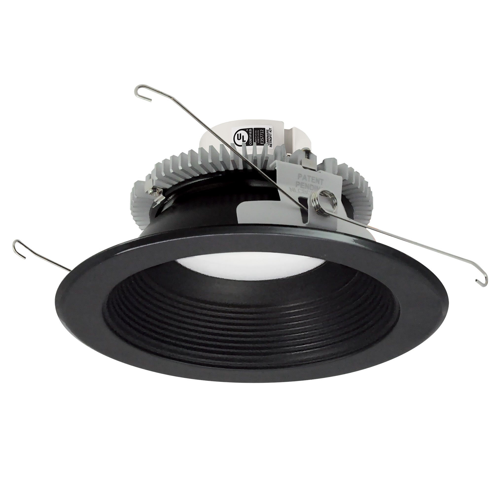 Nora Lighting NLCBC2 - 652TWBB/10 6" Cobalt Click Round Retrofit Baffle, 1000lm / 13.5W, Selectable CCT, Black - Sonic Electric