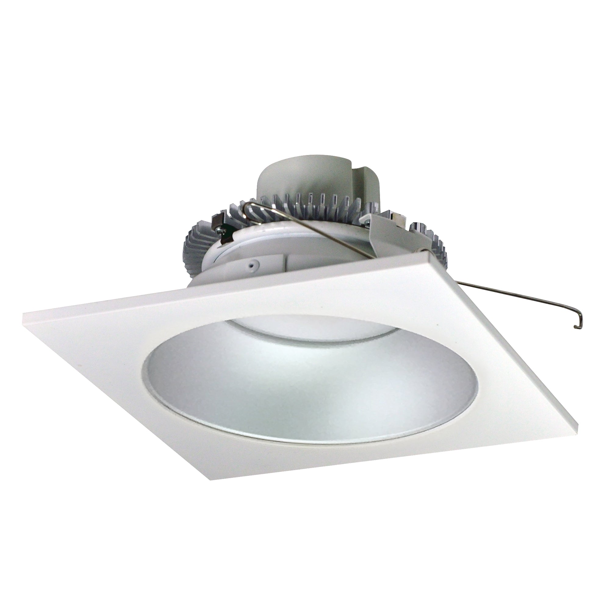 Nora Lighting NLCBC2 - 65327HZW/10 6" Cobalt Click Square Retrofit Reflector with Round Aperture, 1000lm / 12W, 2700K, Haze Reflector / White Flange - Sonic Electric