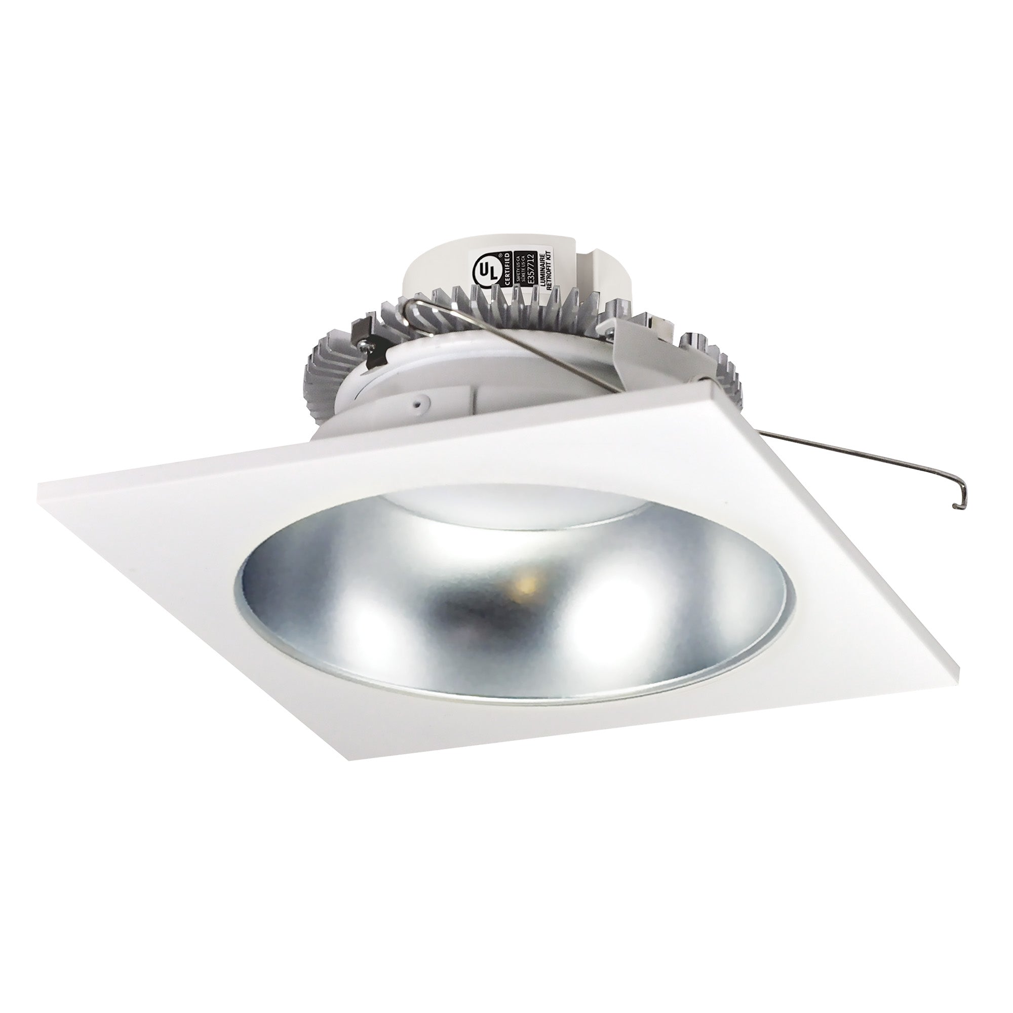 Nora Lighting NLCBC2 - 653TWDW/10 6" Cobalt Click Square Retrofit Reflector with Round Aperture, 1000lm / 13.5W, Selectable CCT, Diffused Clear/White - Sonic Electric