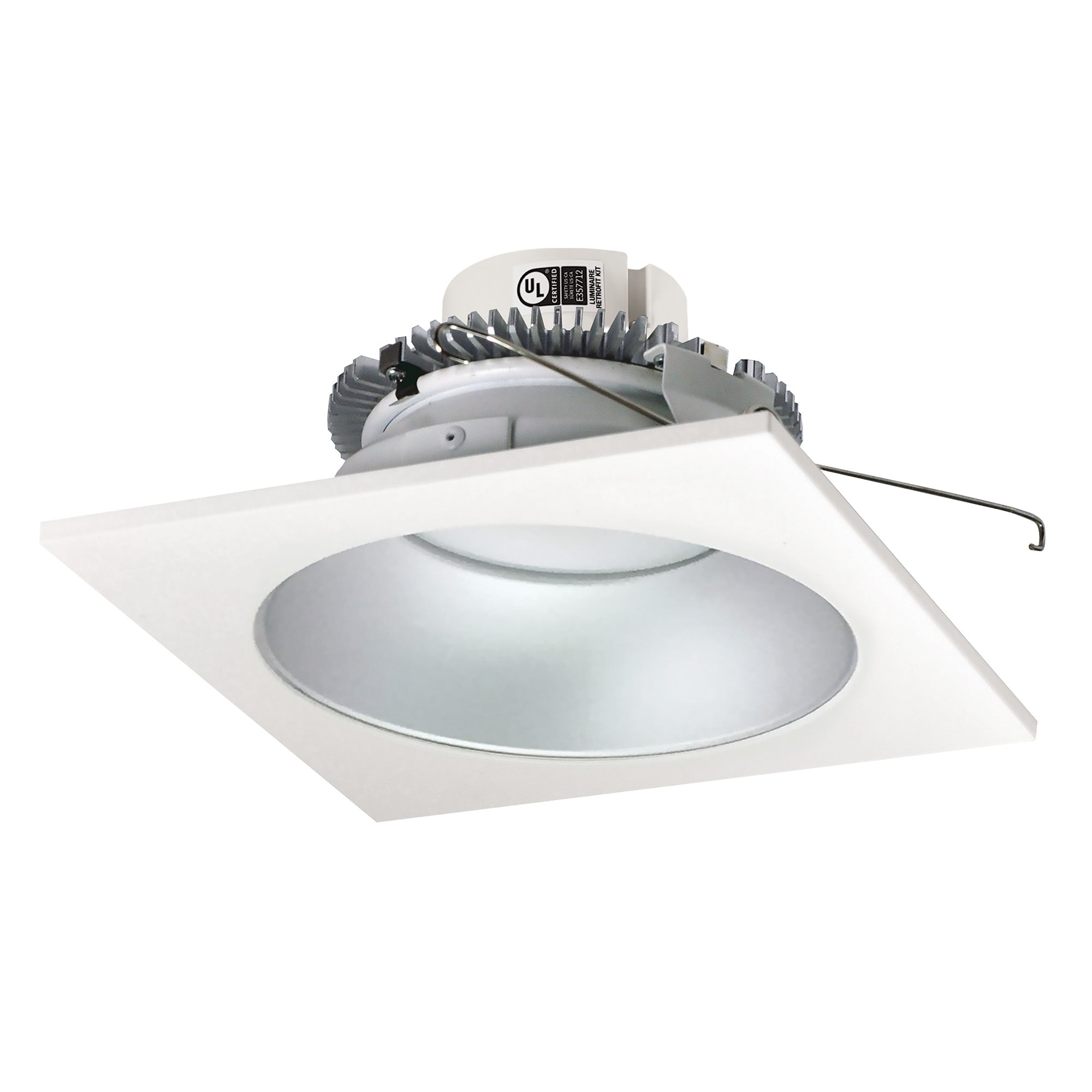 Nora Lighting NLCBC2 - 653TWHZW/10 6" Cobalt Click Square Retrofit Reflector with Round Aperture, 1000lm / 13.5W, Selectable CCT, Haze/White - Sonic Electric