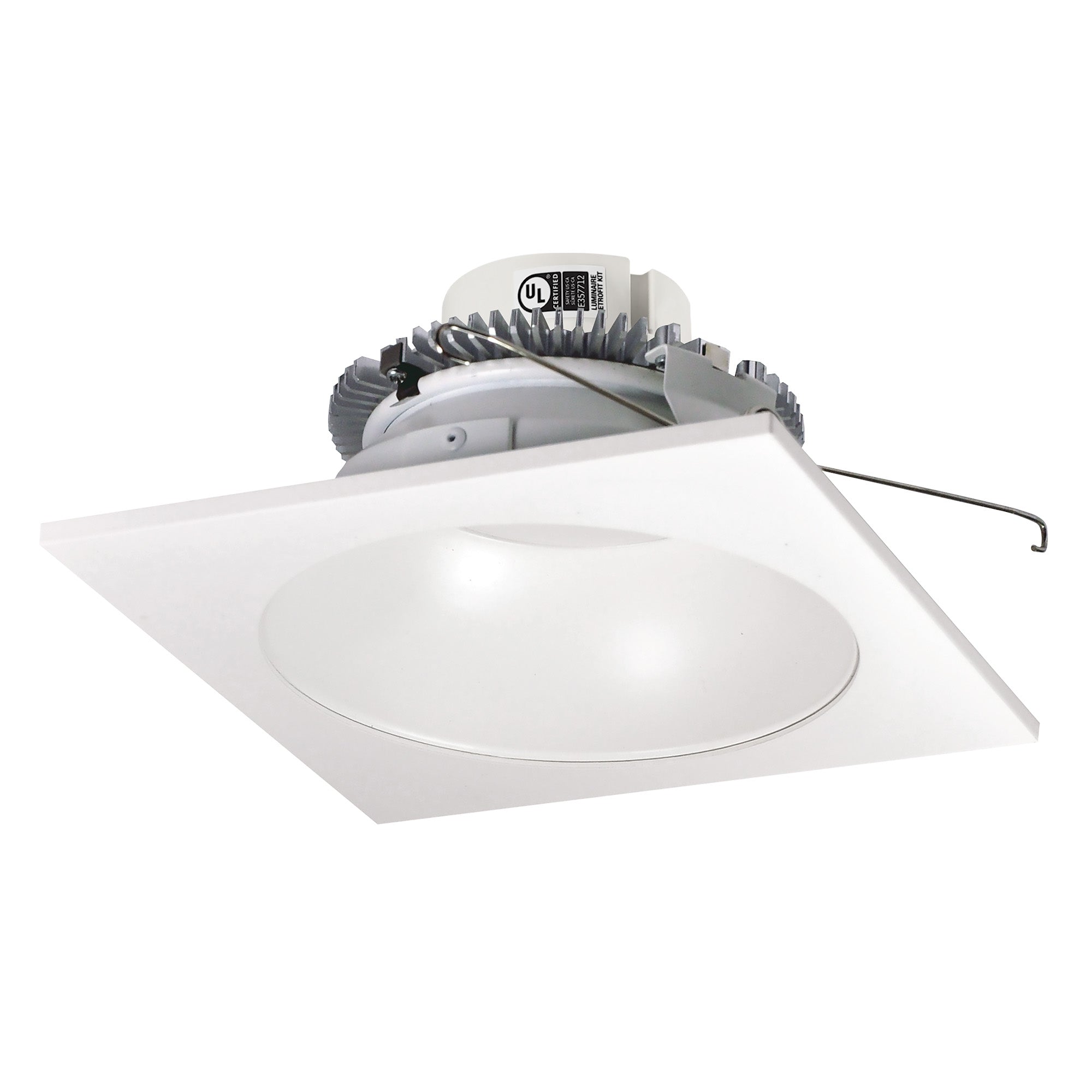 Nora Lighting NLCBC2 - 653TWWW/10 6" Cobalt Click Square Retrofit Reflector with Round Aperture, 1000lm / 13.5W, Selectable CCT, White - Sonic Electric