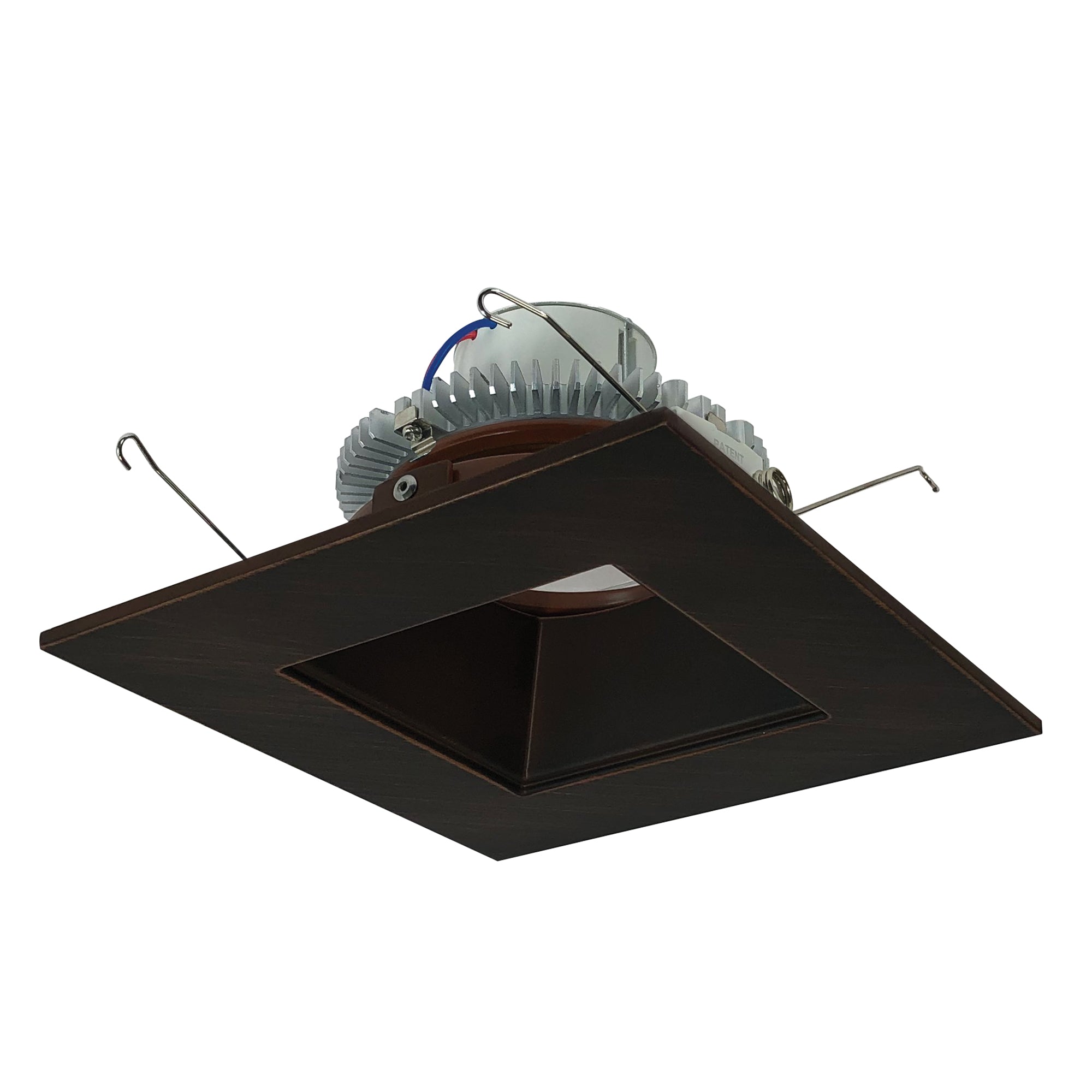 Nora Lighting NLCBC2 - 65640BZBZ/10LE4 6" Cobalt Click Square Retrofit Reflector with Square Aperture, 1000lm / 12W, 4000K, Bronze Reflector / Bronze Flange, 120 - 277V input; Phase or 0 - 10V dimming - Sonic Electric
