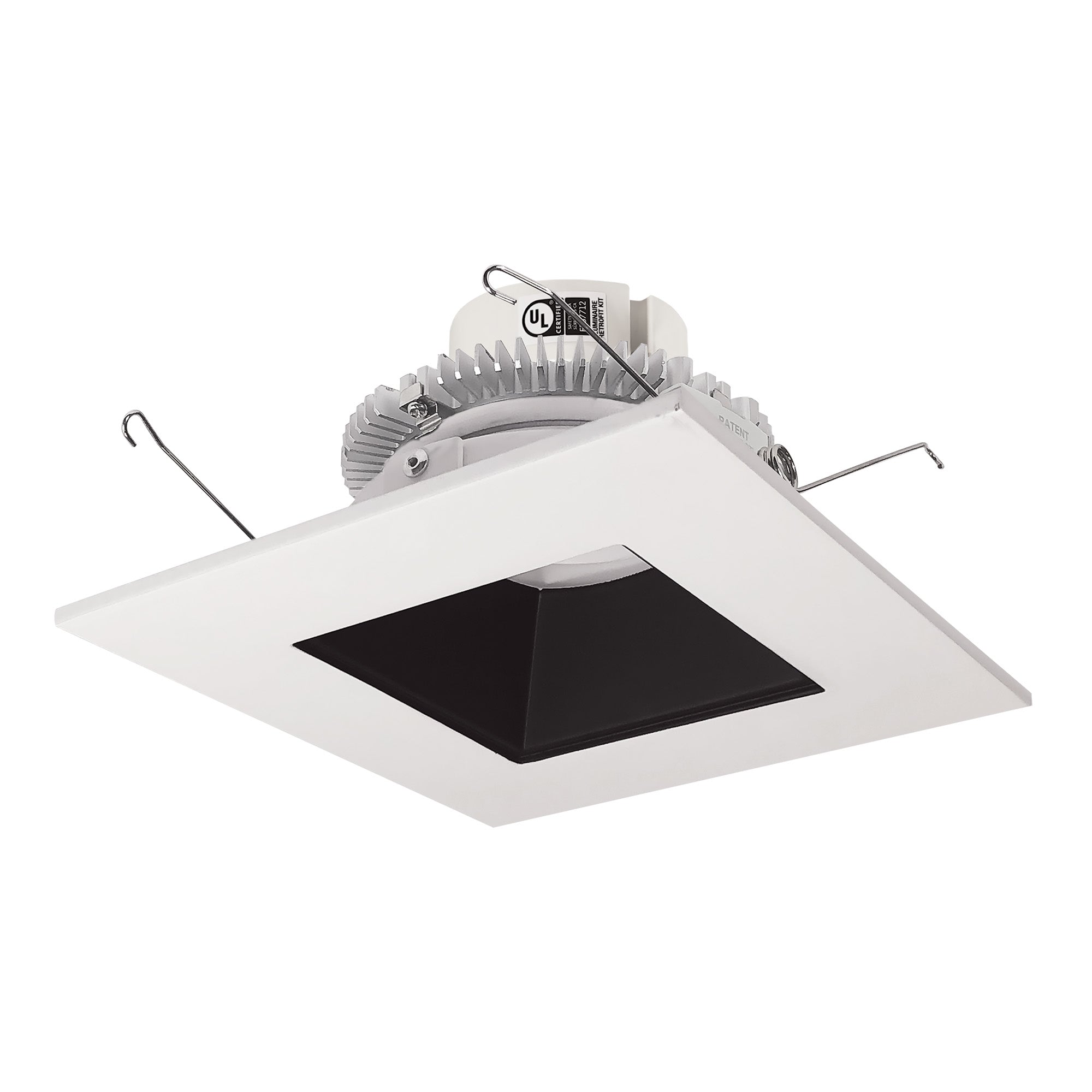 Nora Lighting NLCBC2 - 656TWBW/10 6" Cobalt Click Square Retrofit Reflector with Square Aperture, 1000lm / 13.5W, Selectable CCT, Black/White - Sonic Electric