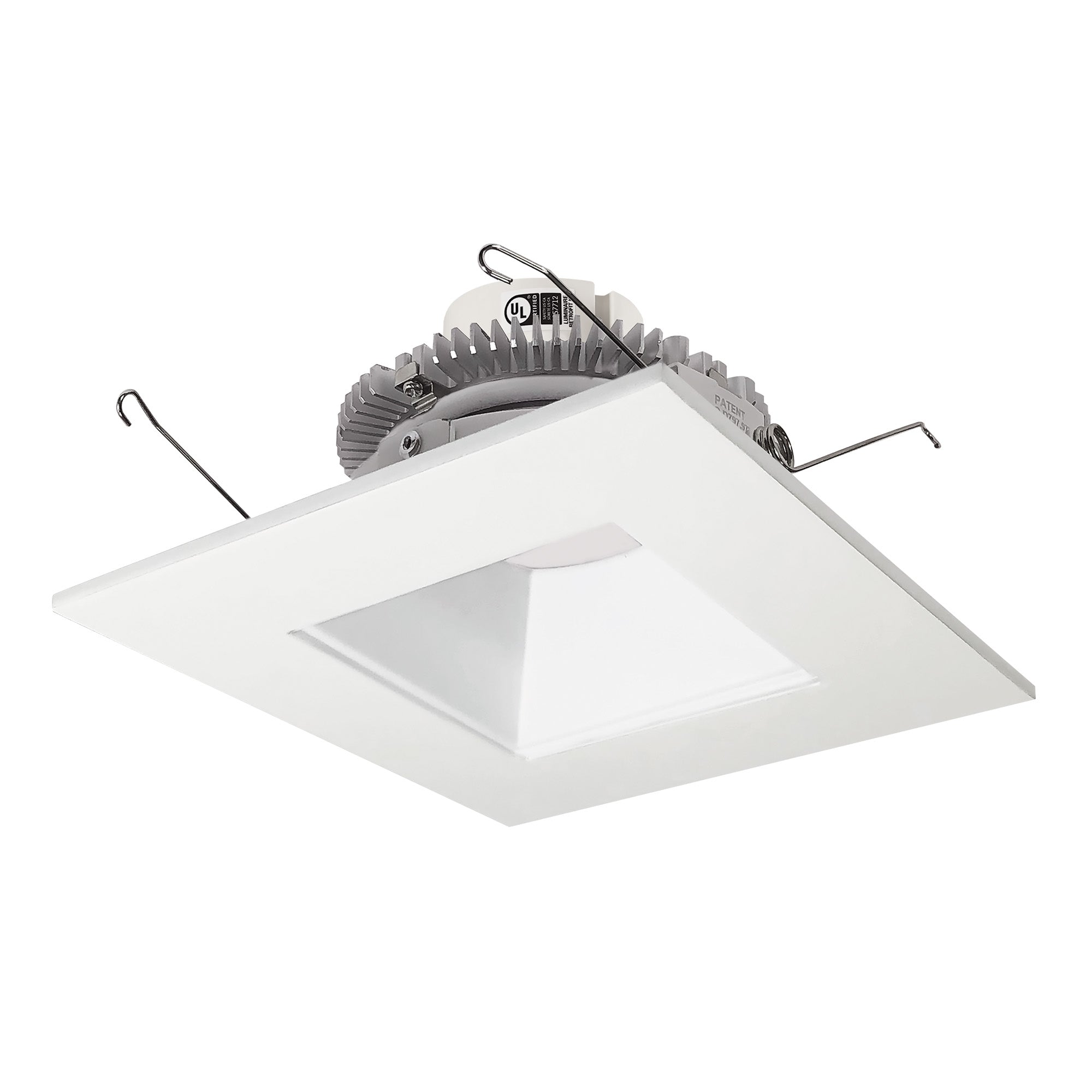 Nora Lighting NLCBC2 - 656TWMPW/10 6" Cobalt Click Square Retrofit Reflector with Square Aperture, 1000lm / 13.5W, Selectable CCT, Matte Powder White - Sonic Electric
