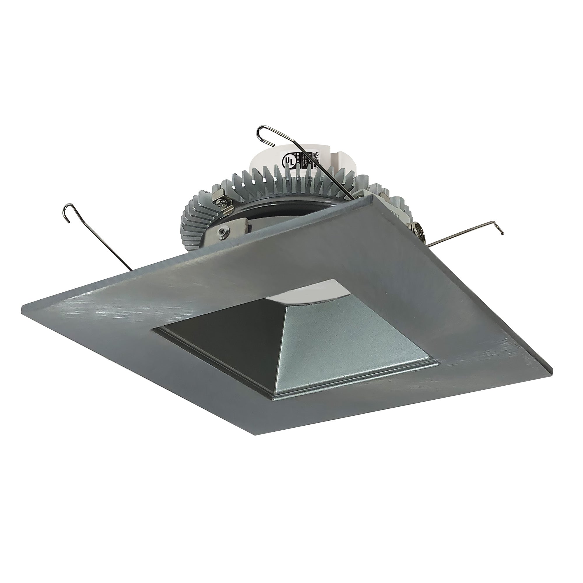 Nora Lighting NLCBC2 - 656TWNN/10 6" Cobalt Click Square Retrofit Reflector with Square Aperture, 1000lm / 13.5W, Selectable CCT, Natural Metal - Sonic Electric