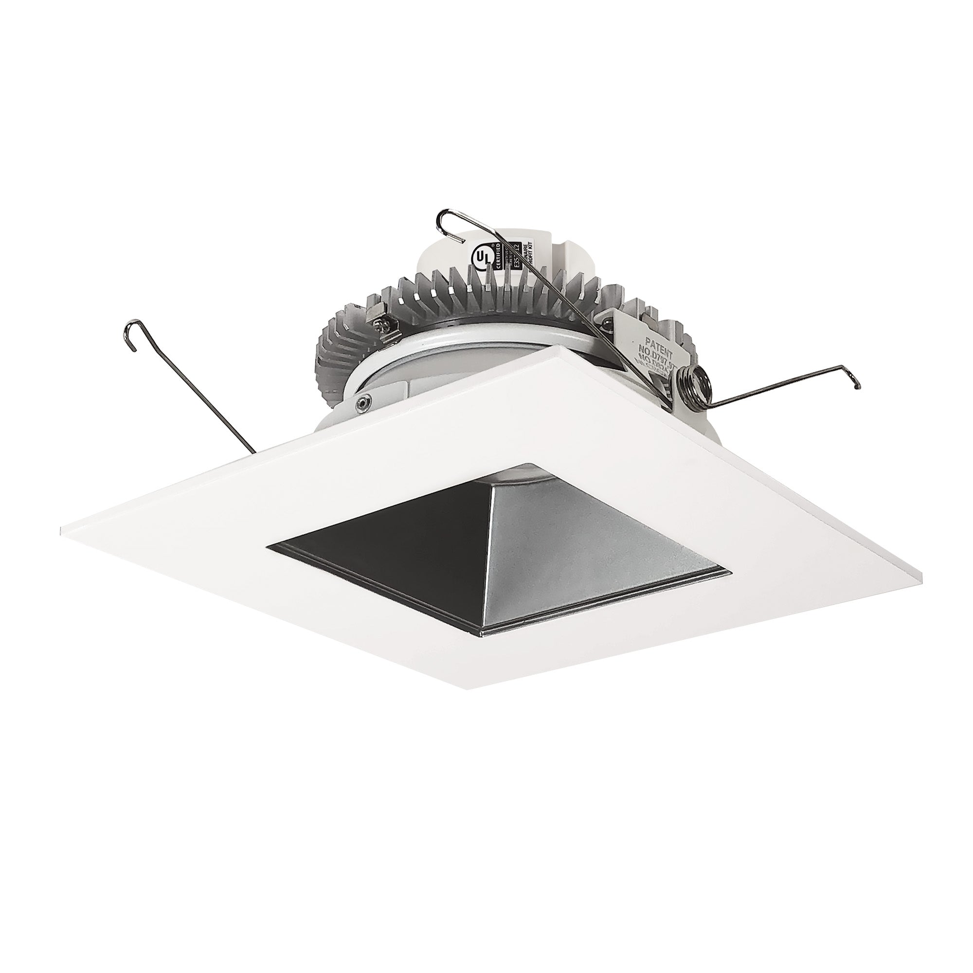 Nora Lighting NLCBC2 - 656TWPW/10 6" Cobalt Click Square Retrofit Reflector with Square Aperture, 1000lm / 13.5W, Selectable CCT, Pewter - Sonic Electric