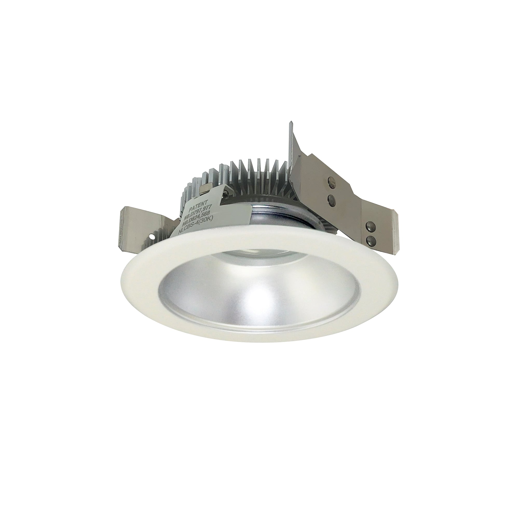 Nora Lighting NLCBS - 4W518530HMPW 4" Cobalt Shallow High Lumen LED Trim, Round Reflector, 850lm, 3000K, Haze/MPW - Sonic Electric