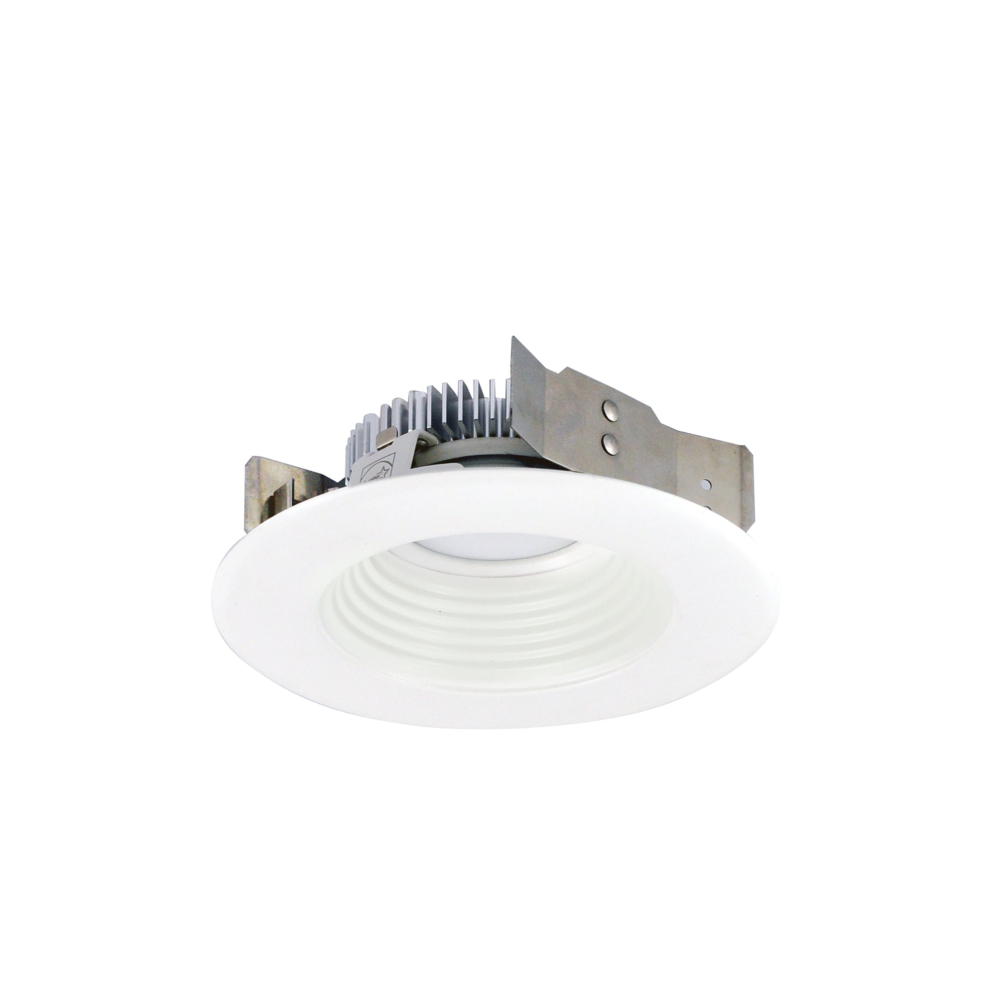 Nora Lighting NLCBS - 4W528540MPW 4" Cobalt Shallow High Lumen LED Trim, Round Baffle, 850lm, 4000K, Matte Powder White - Sonic Electric