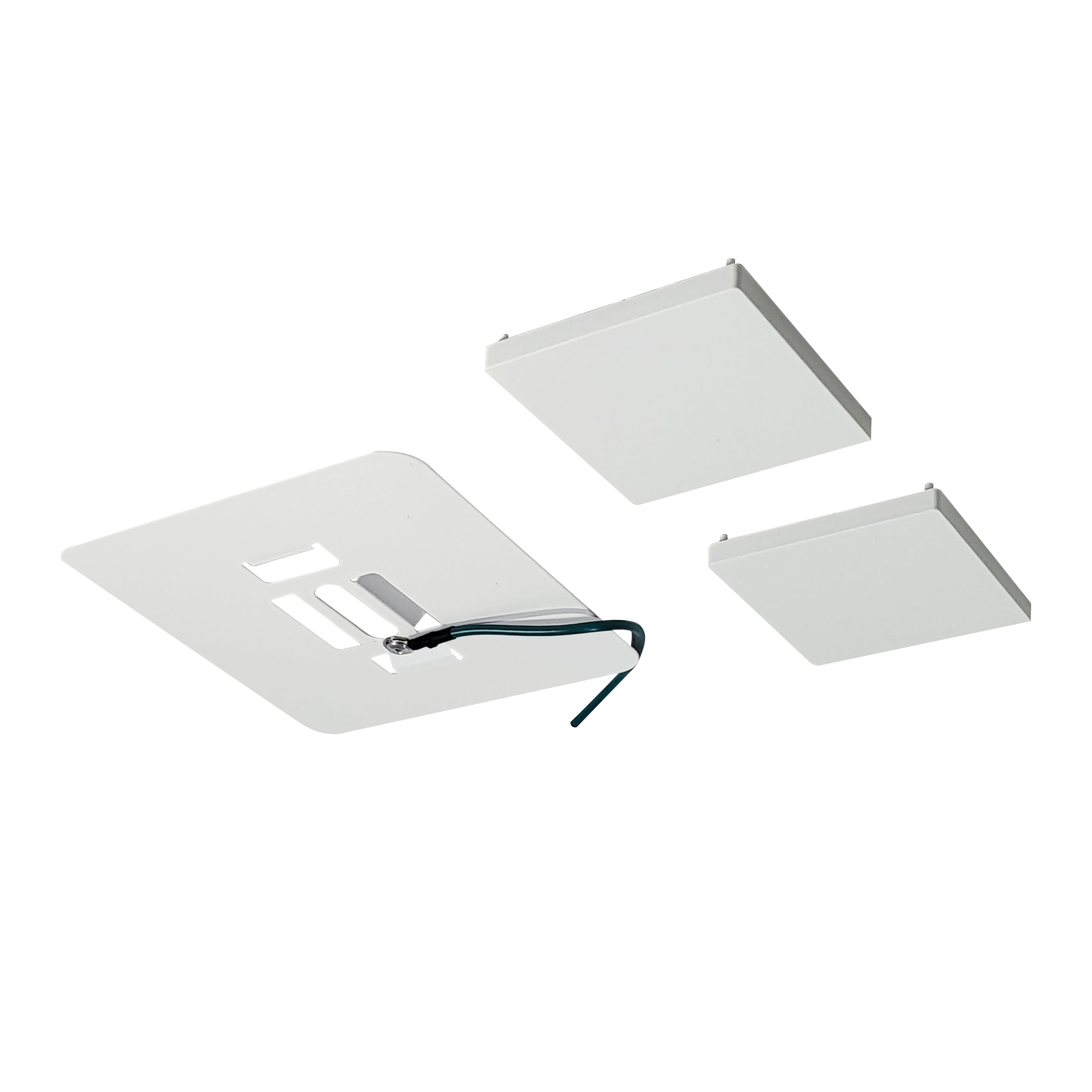 Nora Lighting NLIN - JBCW Surface Mount Kit for L - Line Direct Series, White Finish with White End Caps - Sonic Electric