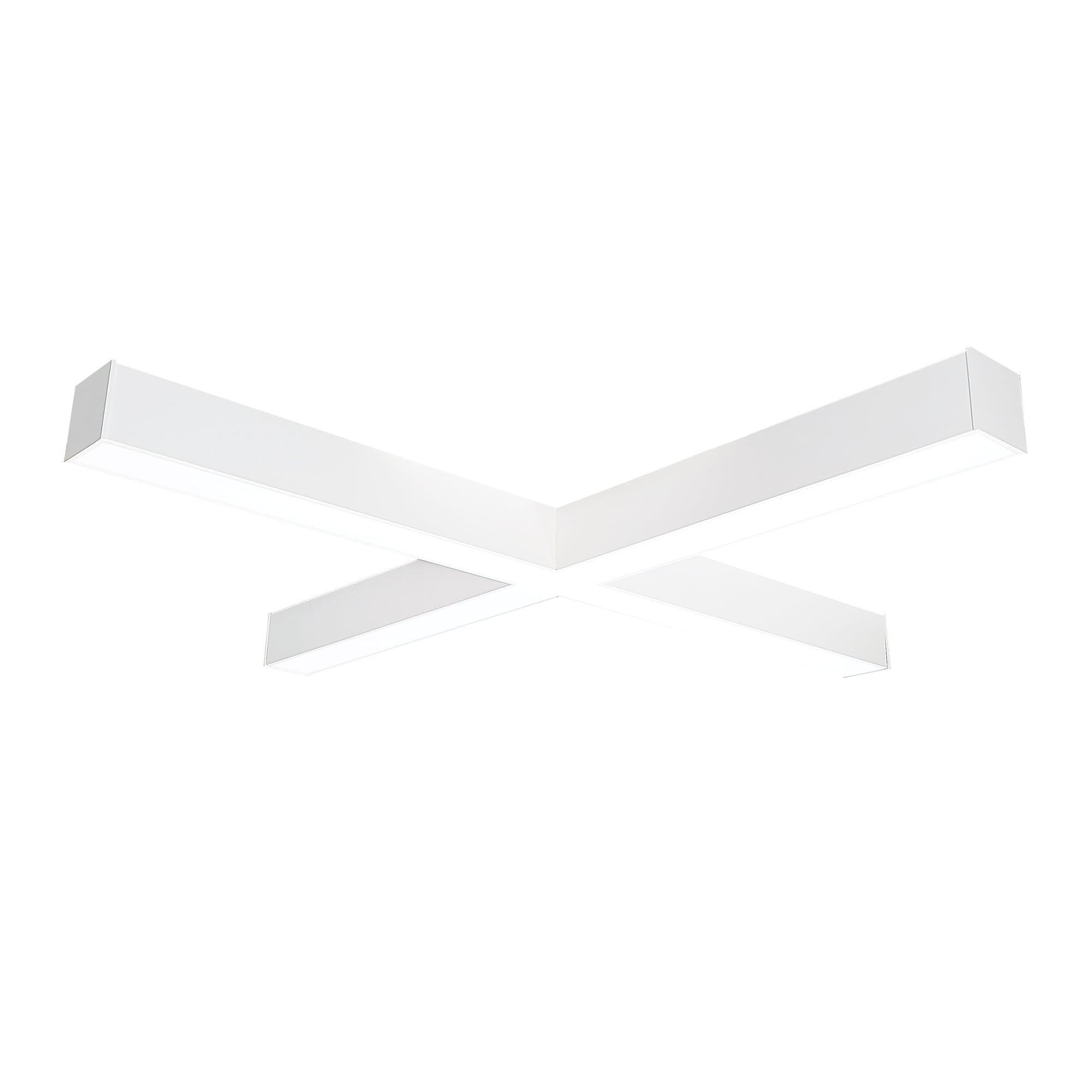 Nora Lighting NLINSW - X334W "X" Shaped L - Line LED Direct Linear w/ Selectable Wattage & CCT, White Finish - Sonic Electric