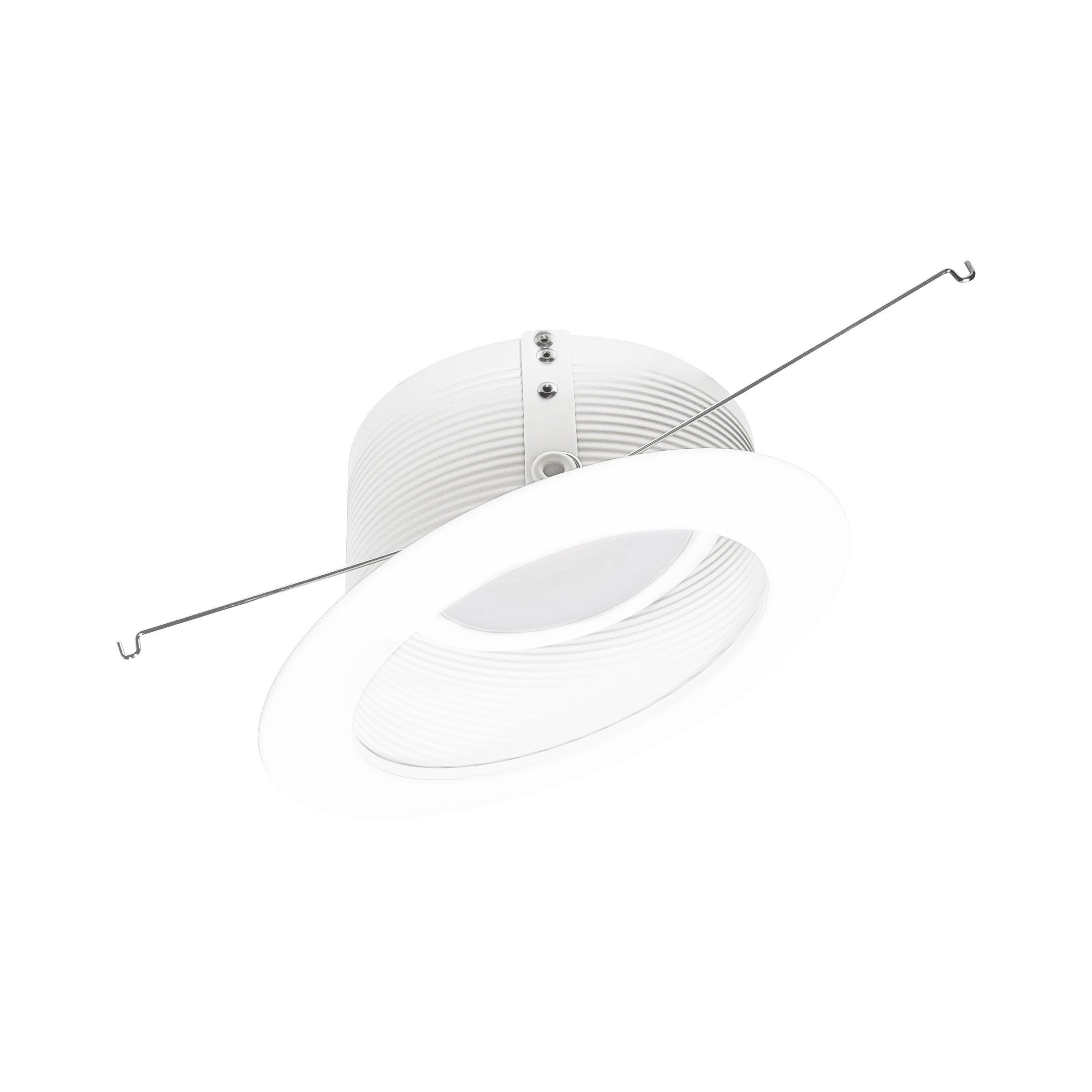 Nora Lighting NLRS - 612L1TWW 6" Sloped LED Retrofit Baffle, 1200lm / 15W, Selectable CCT, White Baffle / White Flange - Sonic Electric