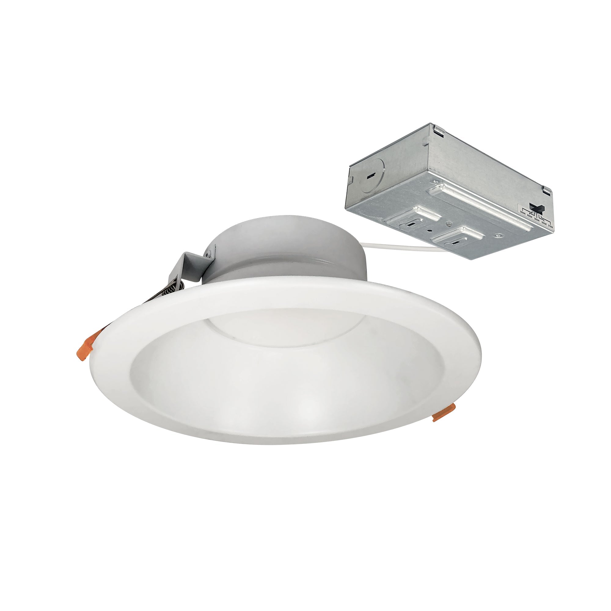 Nora Lighting NLTH - 81TW - MPW 8" Theia LED Downlight with Selectable CCT, 2100lm / 22W, Matte Powder White Finish - Sonic Electric