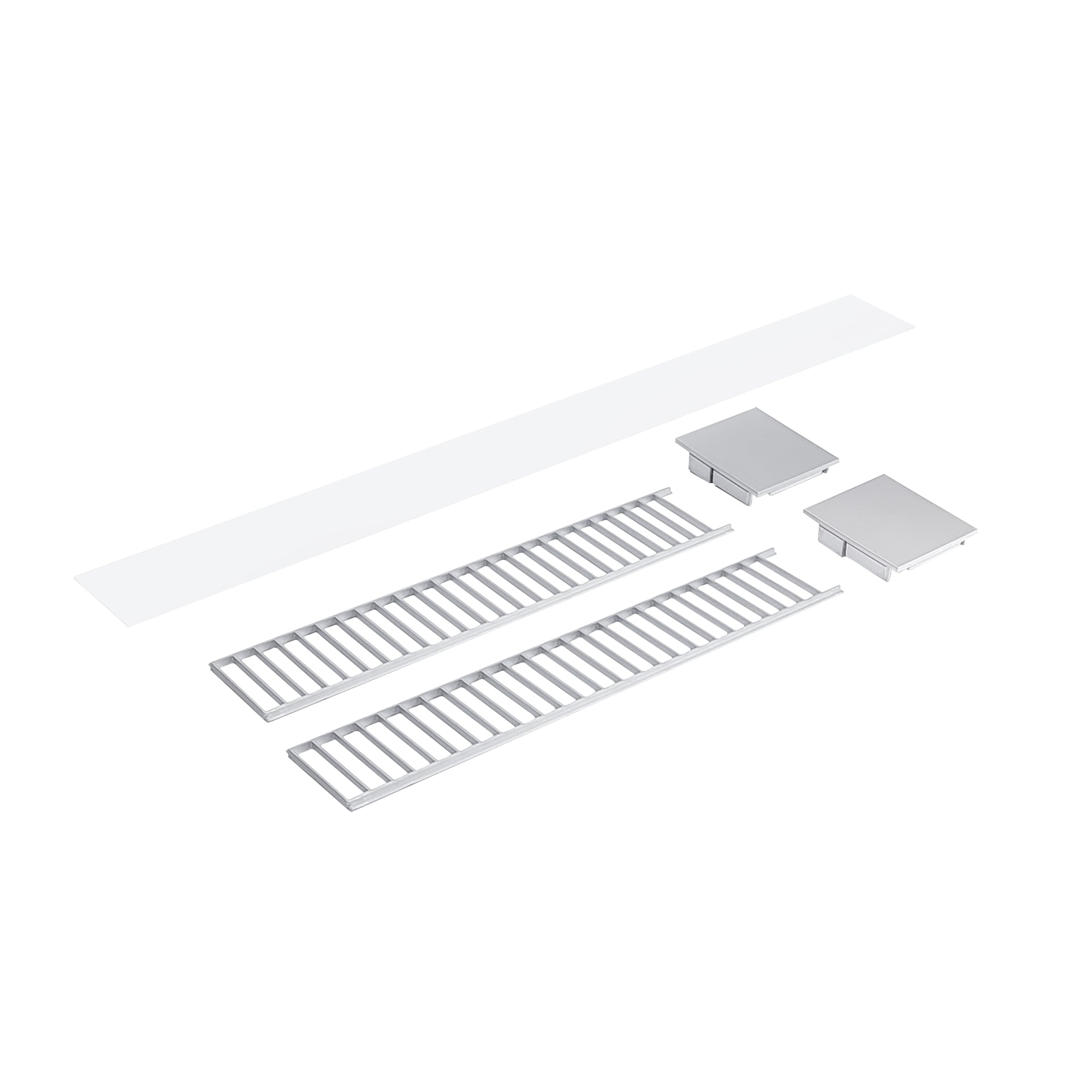 Nora Lighting NLUD - 2LOUVAA Louver Accessory Set for NLUD - 2334, Aluminum Louver, Aluminum End Caps - Sonic Electric