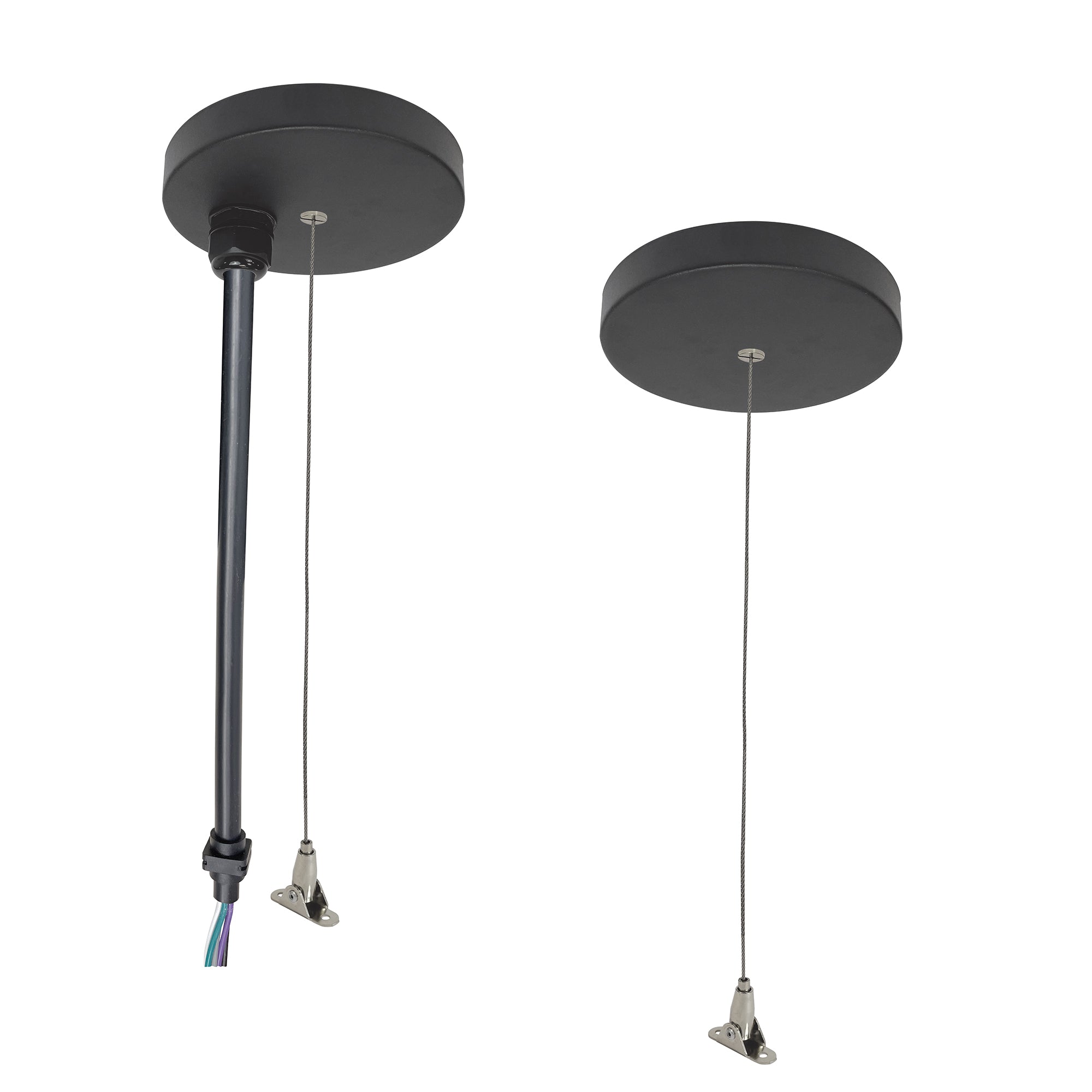 Nora Lighting NLUD - PCCB/20 20' Pendant Power & Aircraft Mounting Kit for NLUD Series, Black Finish - Sonic Electric