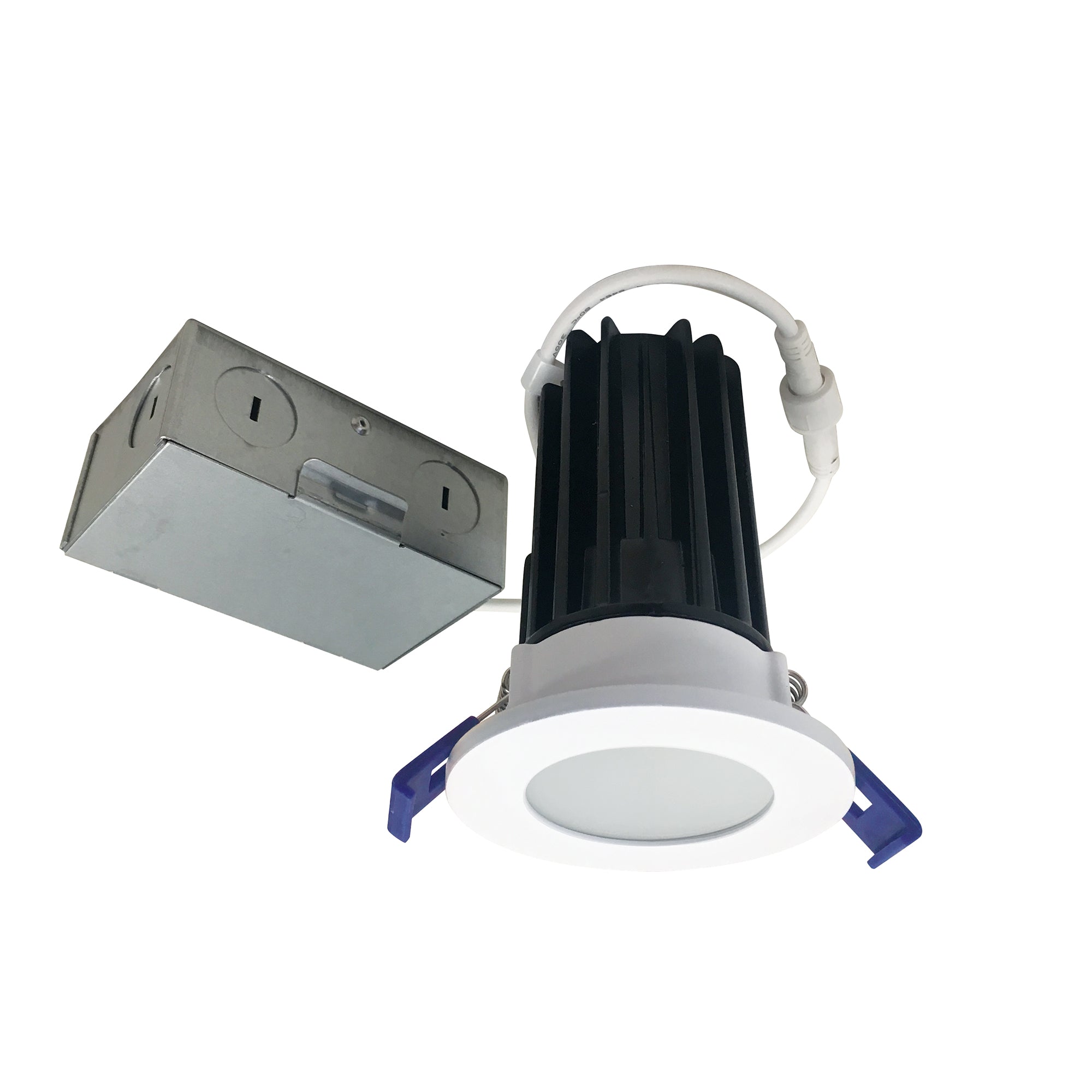 Nora Lighting NM2 - 2RDCS8530MPW 2" M2 Round LED Lensed Downlight, 850lm / 10W, 3000K, 120V, Matte Powder White - Sonic Electric