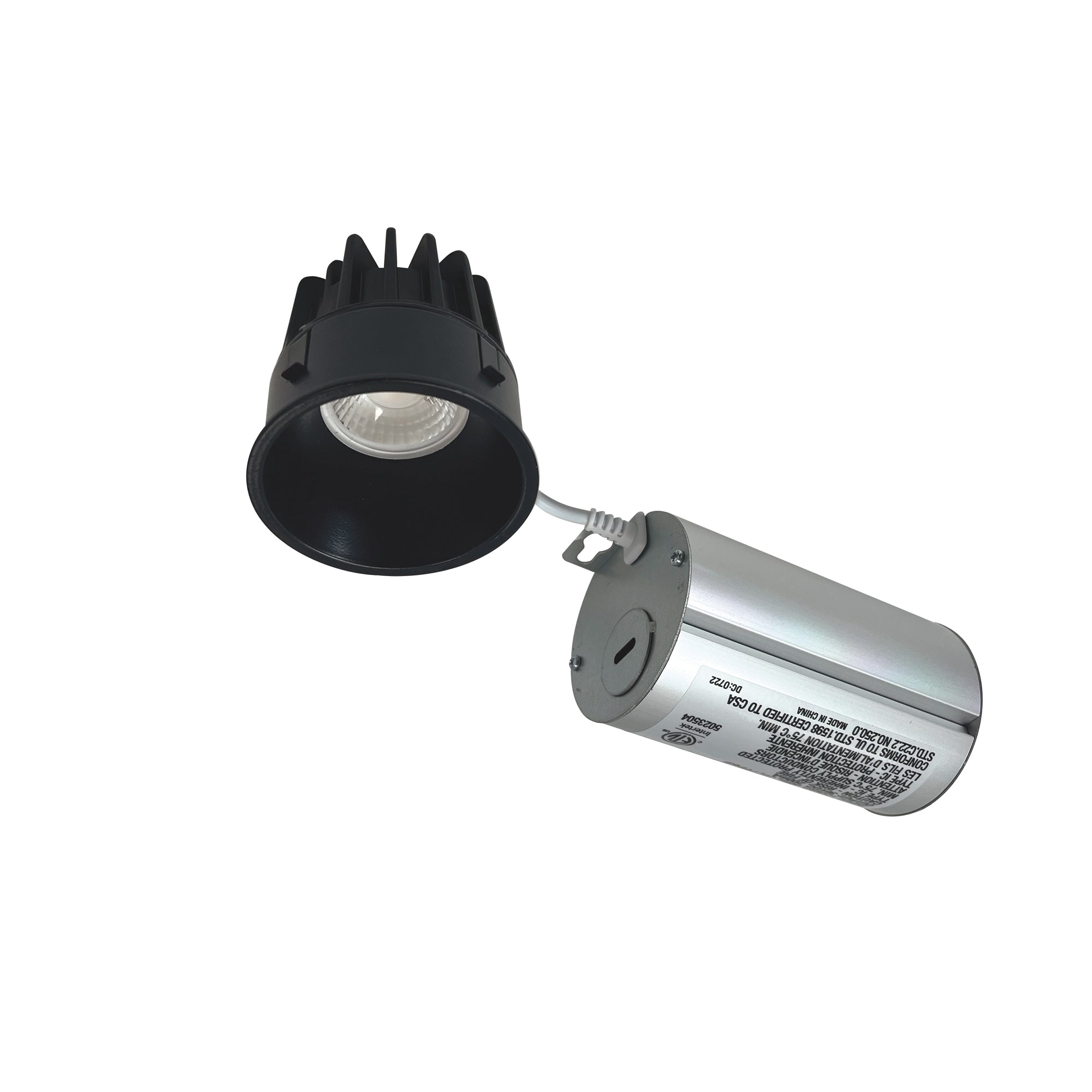 Nora Lighting NM2 - 2RTLDC6027BB 2" M2 Round Trimless LED Downlight, 750lm / 8W, 2700K, Matte Black finish - Sonic Electric