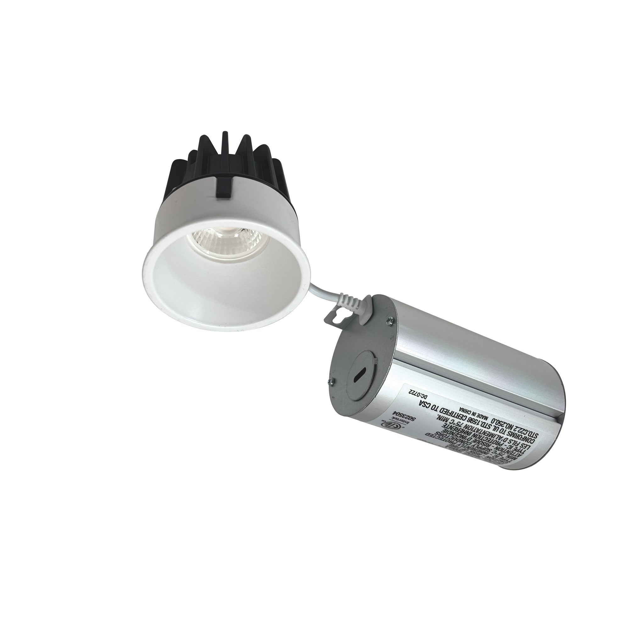 Nora Lighting NM2 - 2RTLDC6040MPW 2" M2 Round Trimless LED Downlight, 750lm / 8W, 4000K, Matte Powder White finish - Sonic Electric