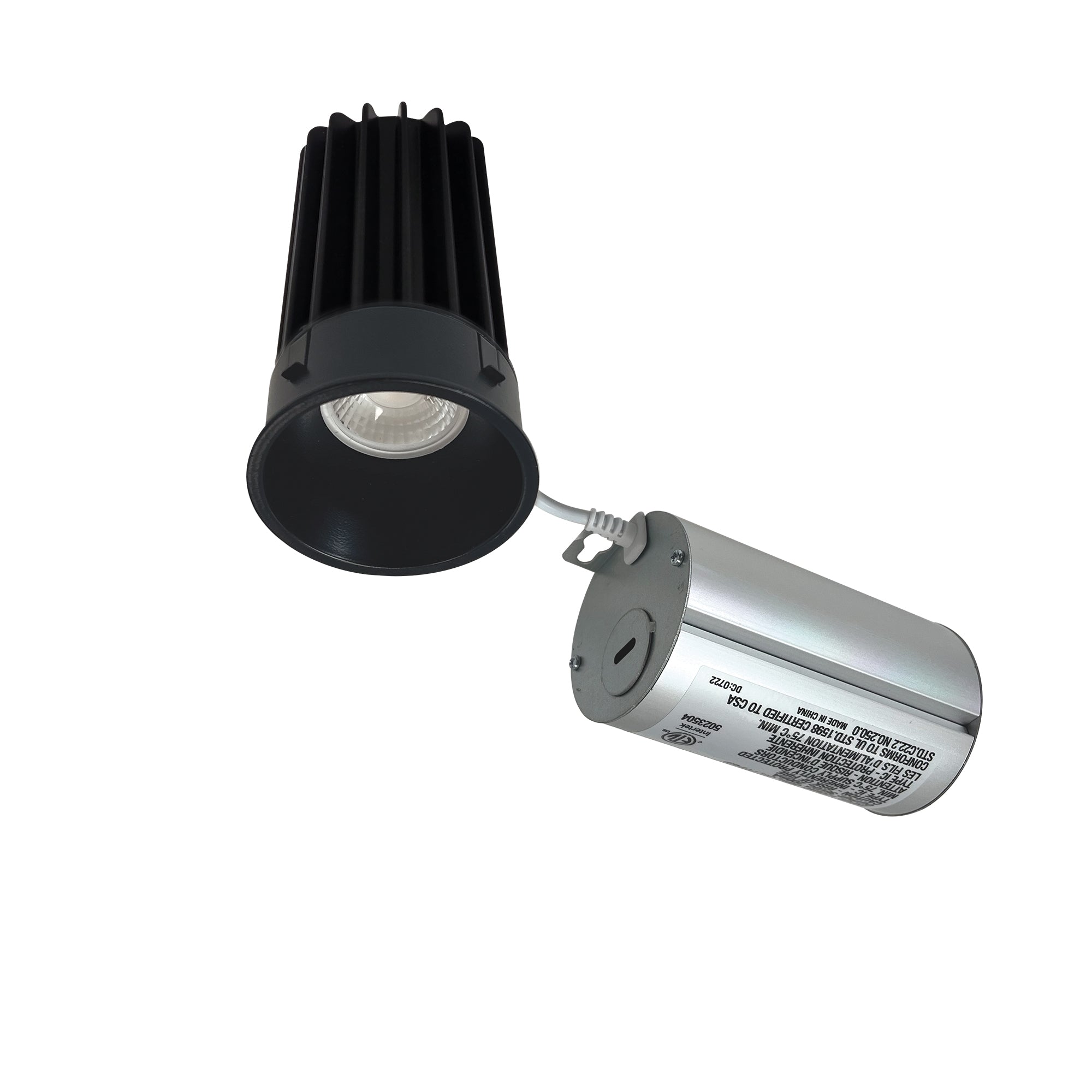 Nora Lighting NM2 - 2RTLDC8527BB 2" M2 Round Trimless LED Downlight, 850lm, 2700K, Matte Black finish - Sonic Electric