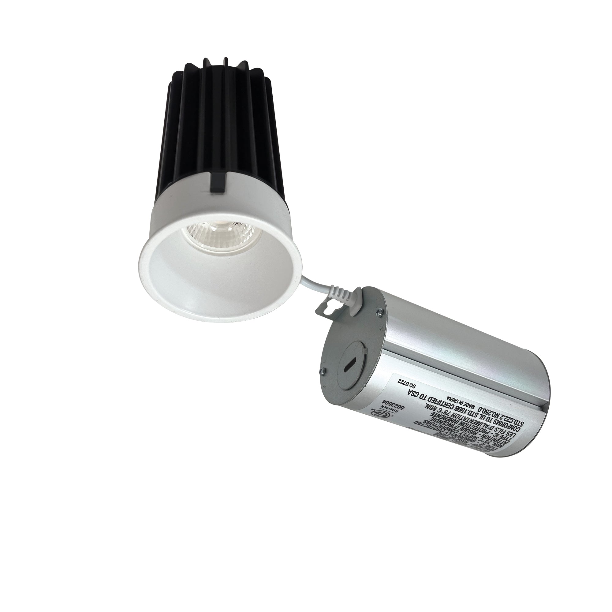 Nora Lighting NM2 - 2RTLDC8527MPW 2" M2 Round Trimless LED Downlight, 850lm, 2700K, Matte Powder White finish - Sonic Electric