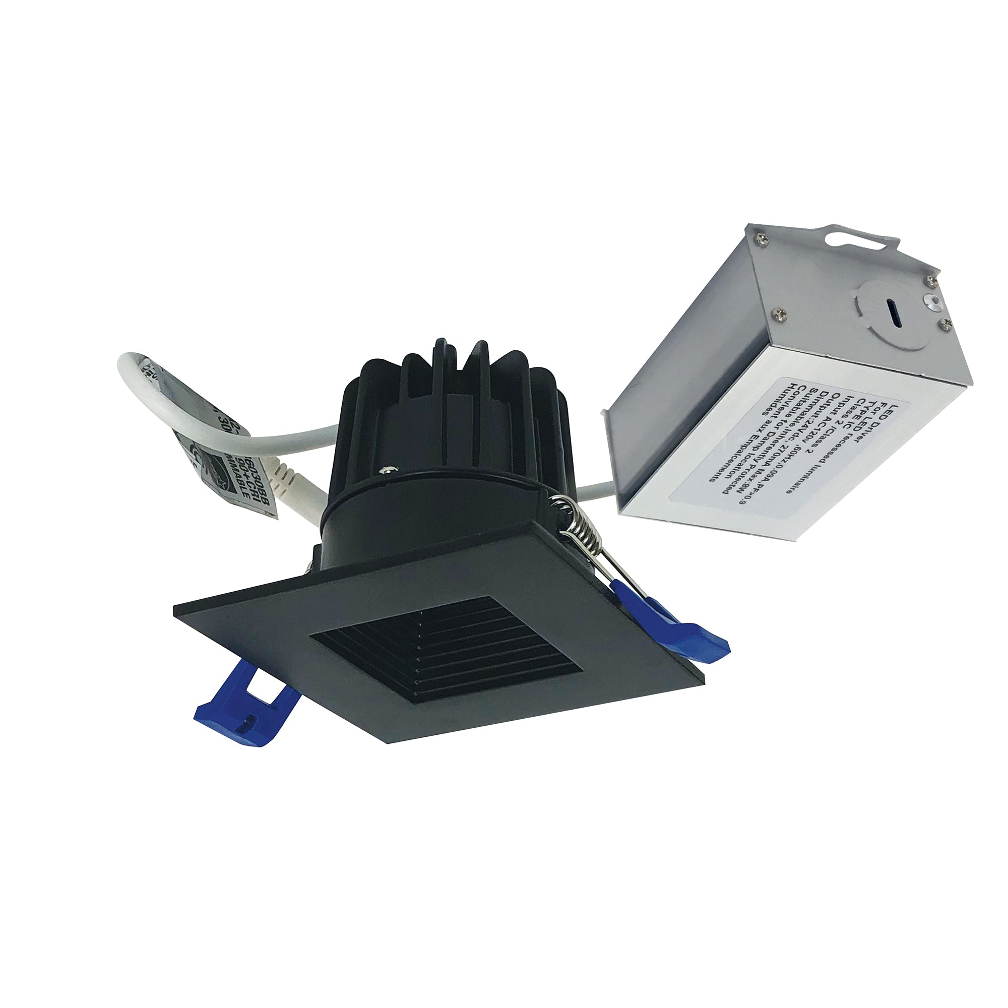 Nora Lighting NM2 - 2SB6030BB 2" M2 Square LED Baffled Downlight, 600lm / 8W, 3000K, 120V, Matte Black - Sonic Electric