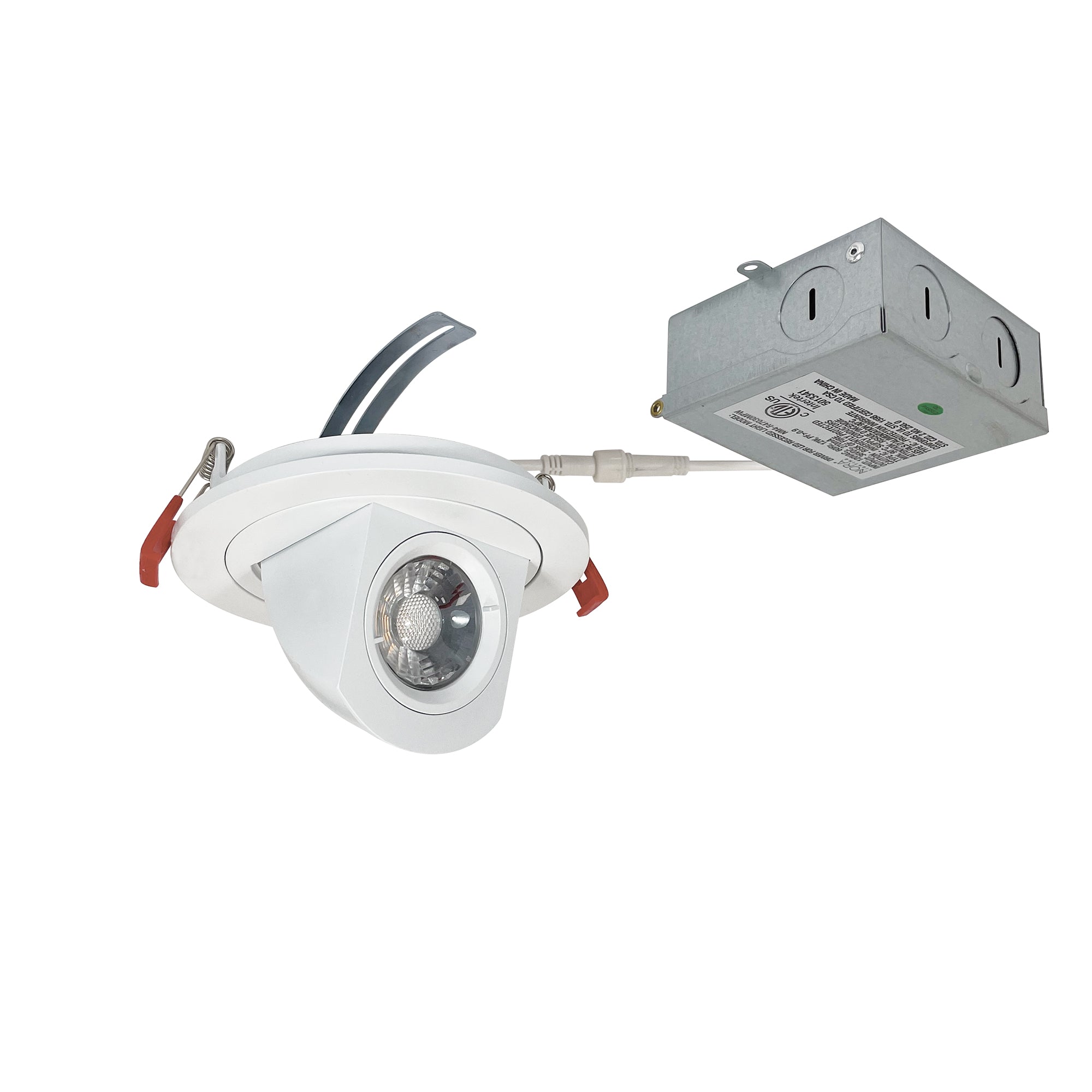 Nora Lighting NM4 - R47027MPW 4" M4 Round LED Adjustable Elbow, 950lm / 12W, 2700K, 120V, Matte Powder White - Sonic Electric