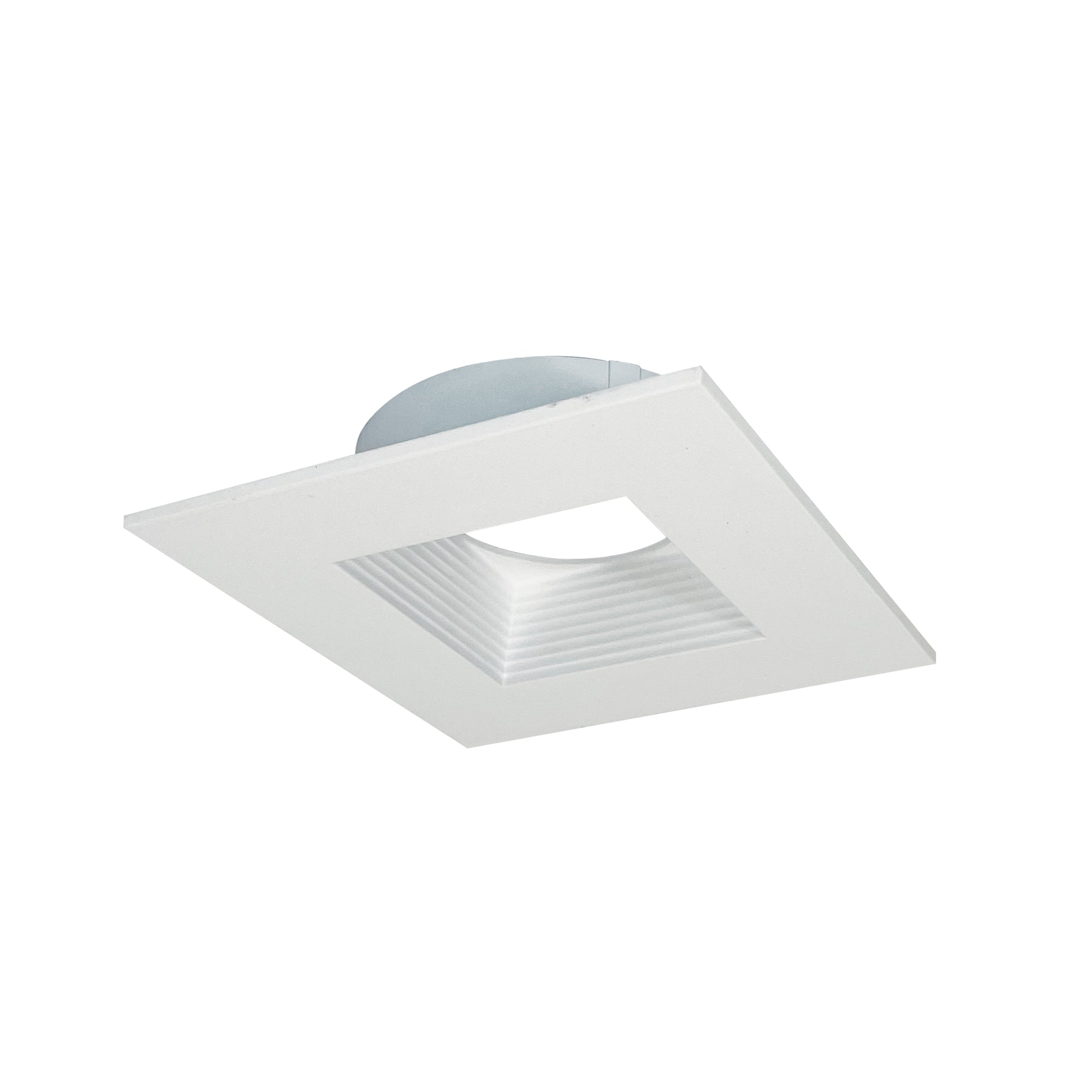 Nora Lighting NM4 - SDTMPW Square Baffle Trim for NM4 - RDC, Matte Powder White - Sonic Electric