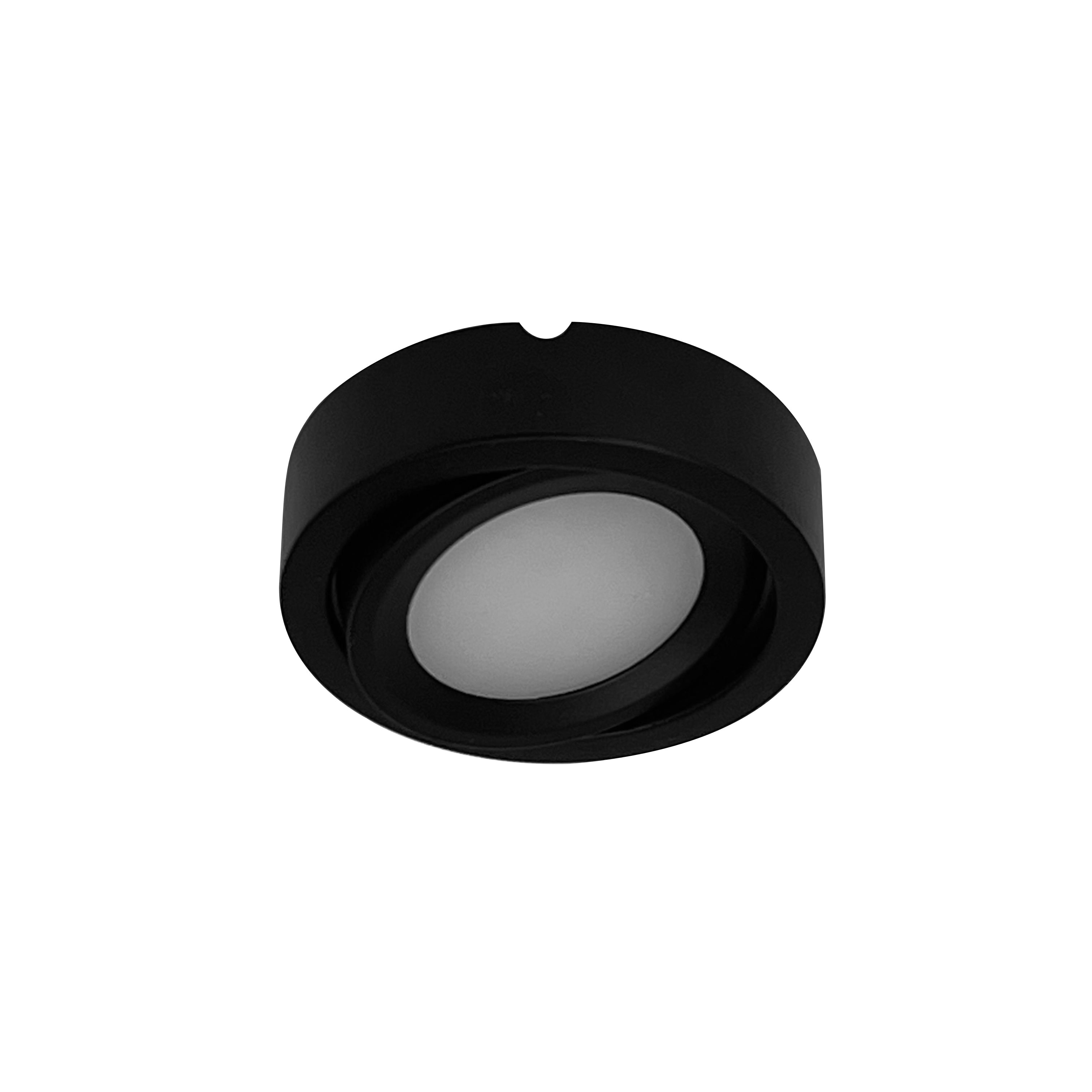 Nora Lighting NMP2 - A40B 24V Josh Adjustable LED Puck Light, 300lm / 4000K, Black Finish - Sonic Electric
