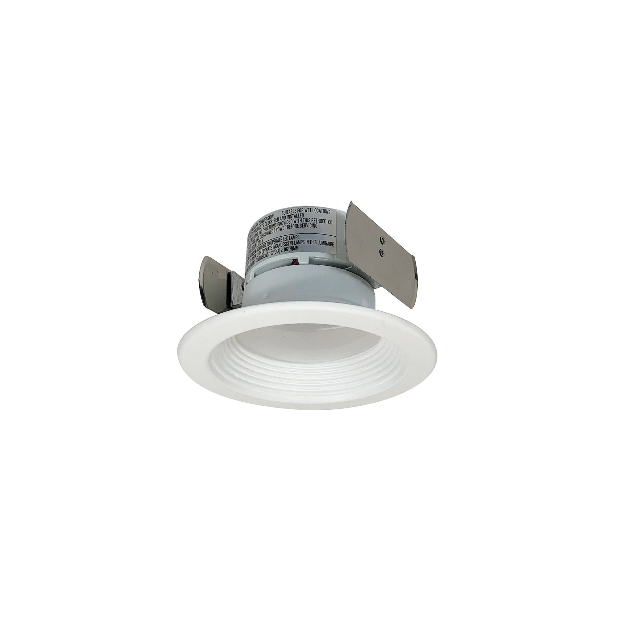 Nora Lighting NOX - 43627WW/9 4" Onyx Square LED Retrofit Reflector 900lm / 14.5W, 2700K, White finish - Sonic Electric