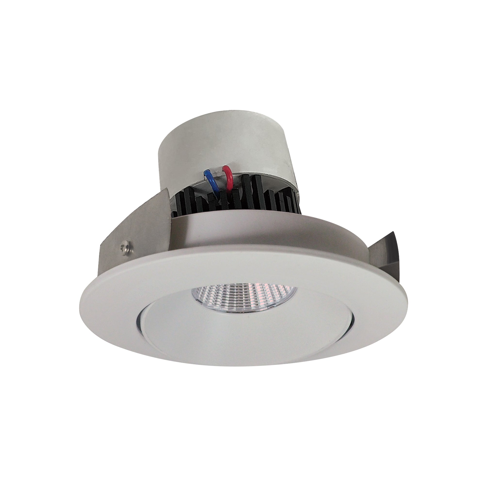 Nora Lighting NPR - 4RC30XWW 4" Pearl LED Round Adjustable Cone Retrofit, 1000lm / 12W, 3000K, White Reflector / White Flange - Sonic Electric