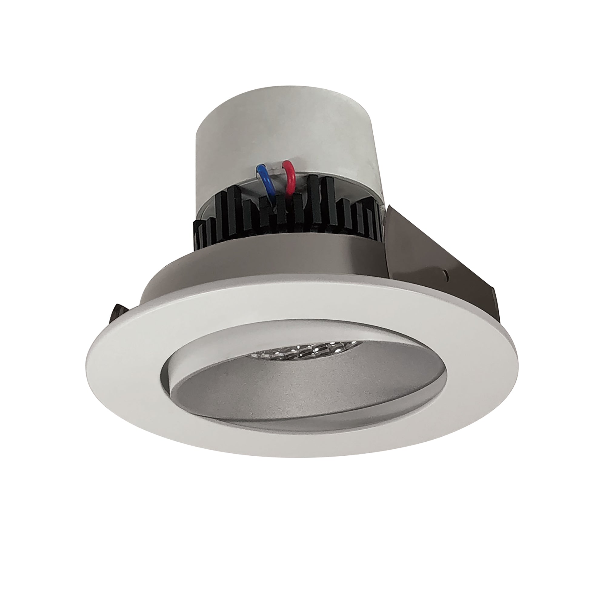 Nora Lighting NPR - 4RCCDXHZMPW 4" Pearl LED Round Adjustable Cone Retrofit, 800lm / 12W, Comfort Dim, Haze Reflector / Matte Powder White Flange - Sonic Electric