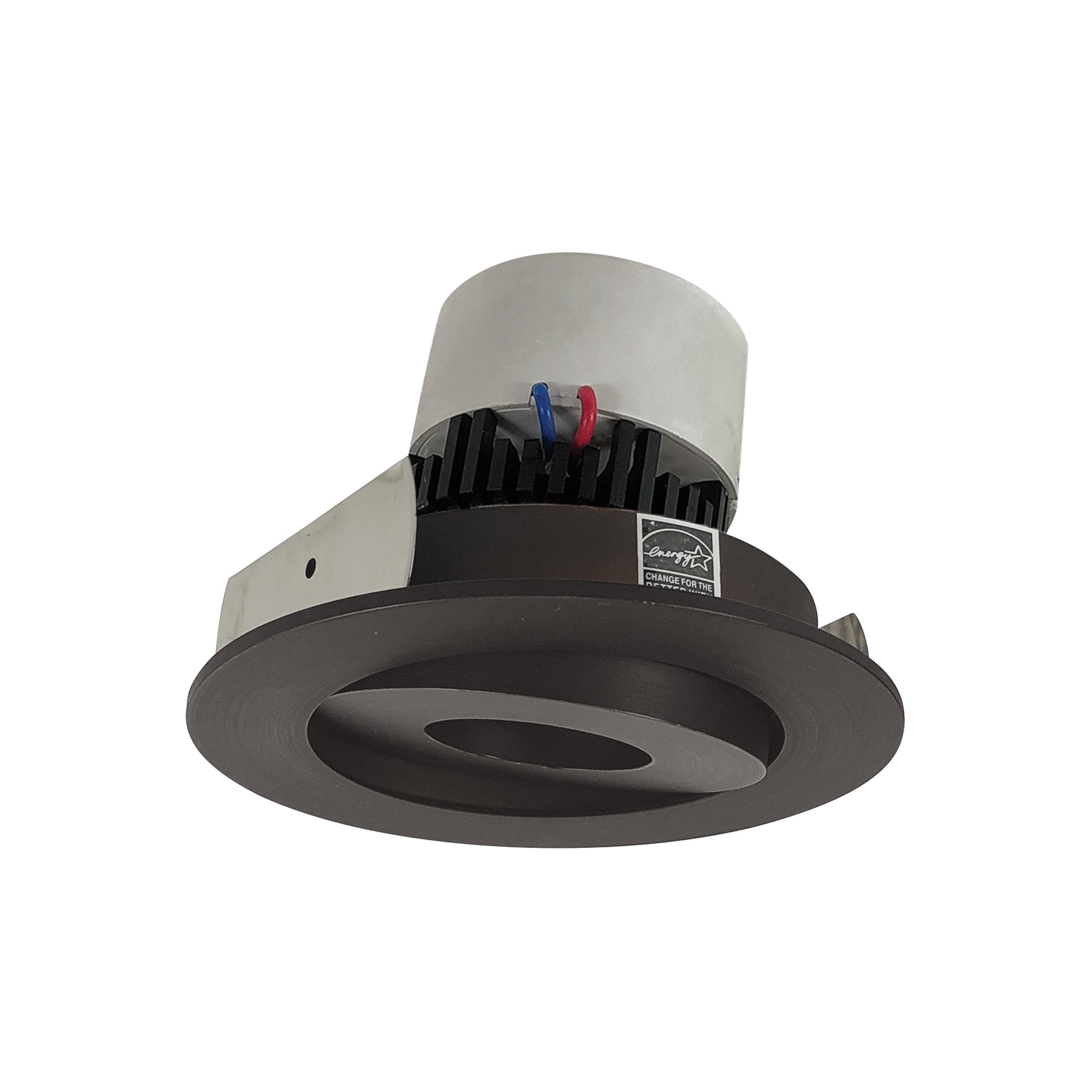 Nora Lighting NPR - 4RG30XBZ 4" Pearl LED Round Adjustable Gimbal Retrofit, 1000lm / 12W, 3000K, Bronze Finish - Sonic Electric