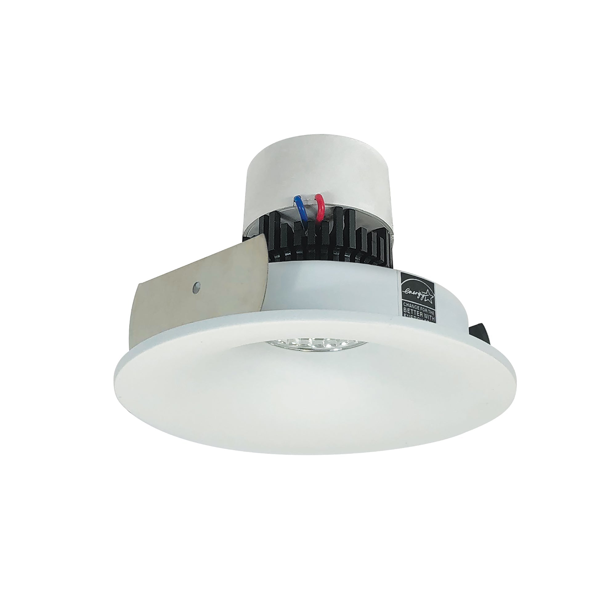 Nora Lighting NPR - 4RNB30XMPW 4" Pearl LED Round Bullnose Retrofit, 1000lm / 12W, 3000K, Matte Powder White Finish - Sonic Electric