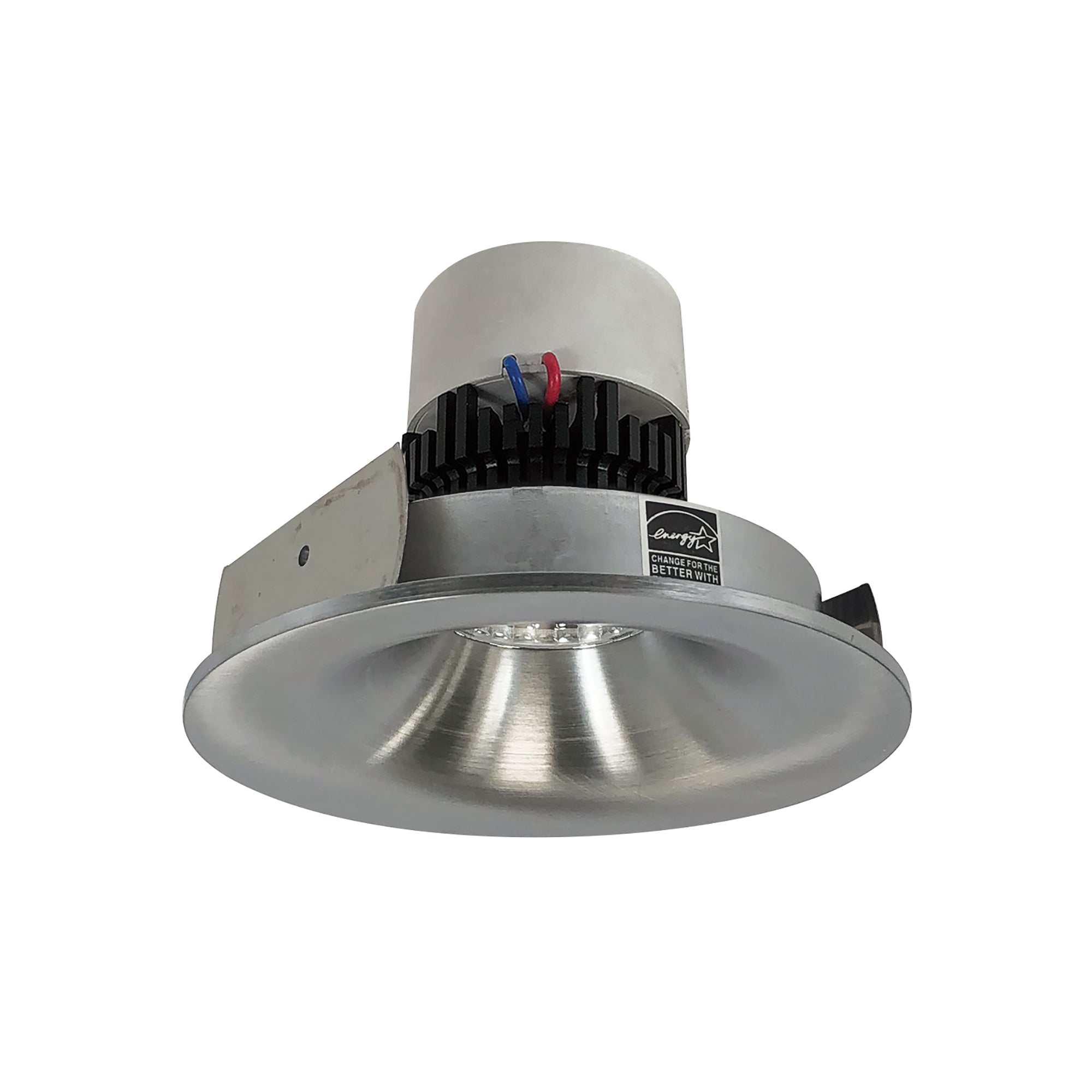 Nora Lighting NPR - 4RNB40XNN 4" Pearl LED Round Bullnose Retrofit, 1000lm / 12W, 4000K, Natural Metal Finish - Sonic Electric