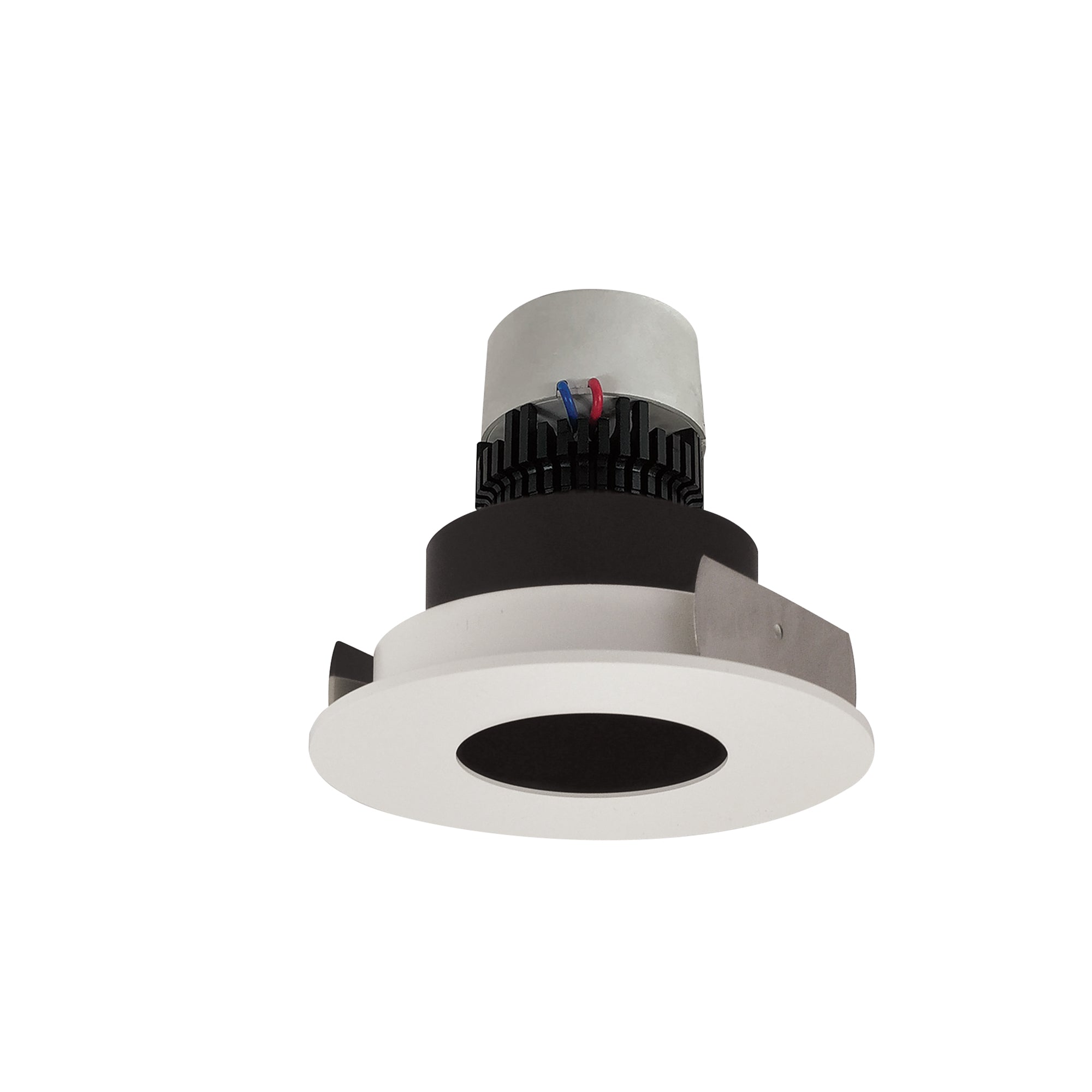 Nora Lighting NPR - 4RPH35XBMPW 4" Pearl LED Round Pinhole Retrofit, 1000lm / 12W, 3500K, Black Pinhole / Matte Powder White Flange - Sonic Electric