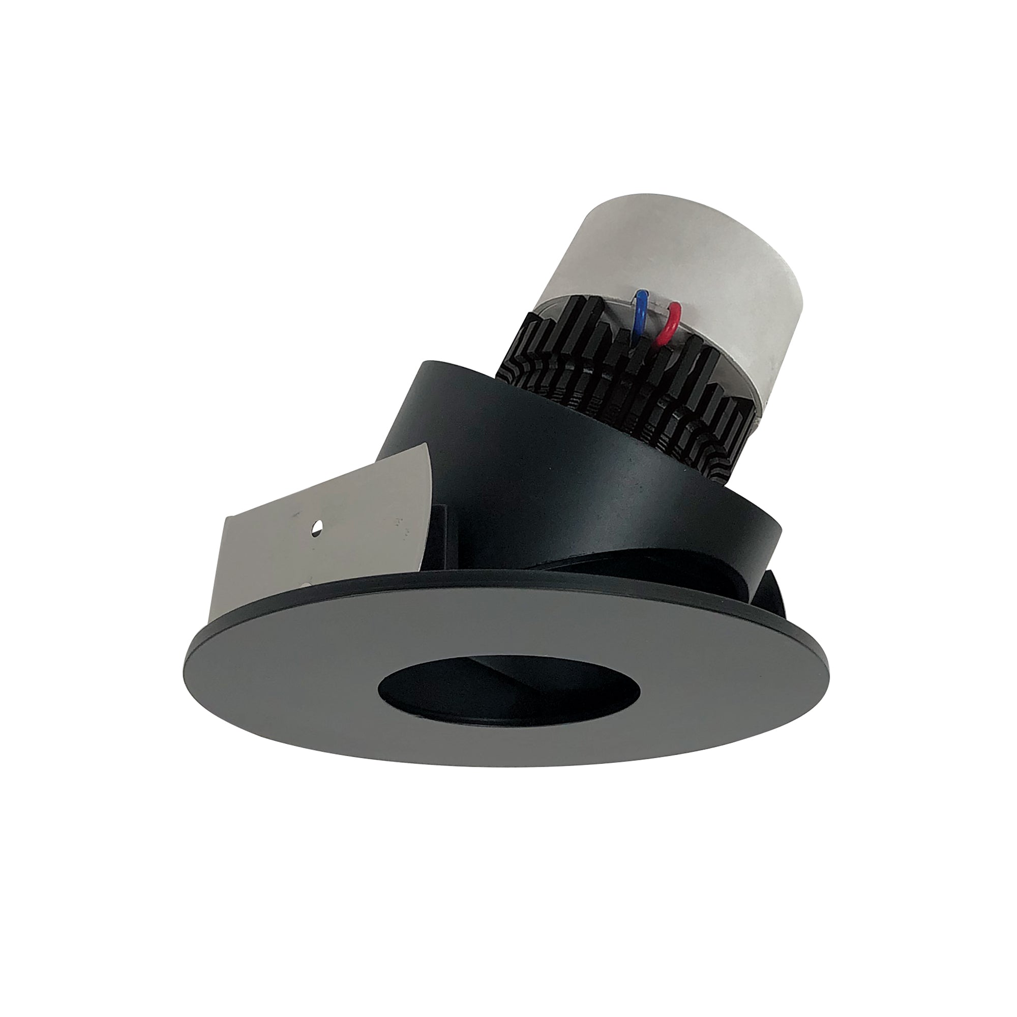 Nora Lighting NPR - 4RPHA27XBB 4" Pearl LED Round Adjustable Pinhole Retrofit, 1000lm / 12W, 2700K, Black Pinhole / Black Flange - Sonic Electric