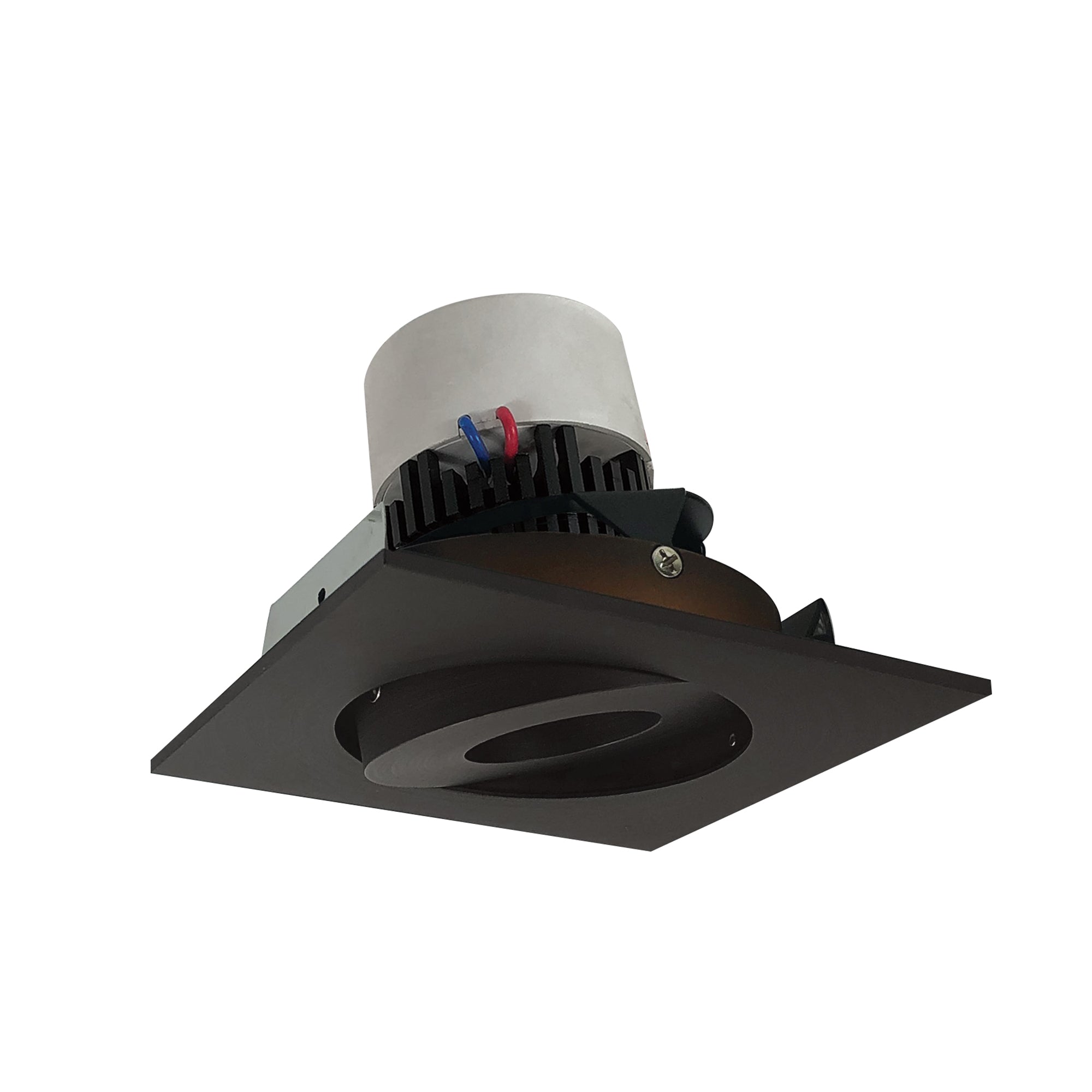 Nora Lighting NPR - 4SG30XBZ 4" Pearl LED Square Adjustable Gimbal Retrofit, 1000lm / 12W, 3000K, Bronze Finish - Sonic Electric