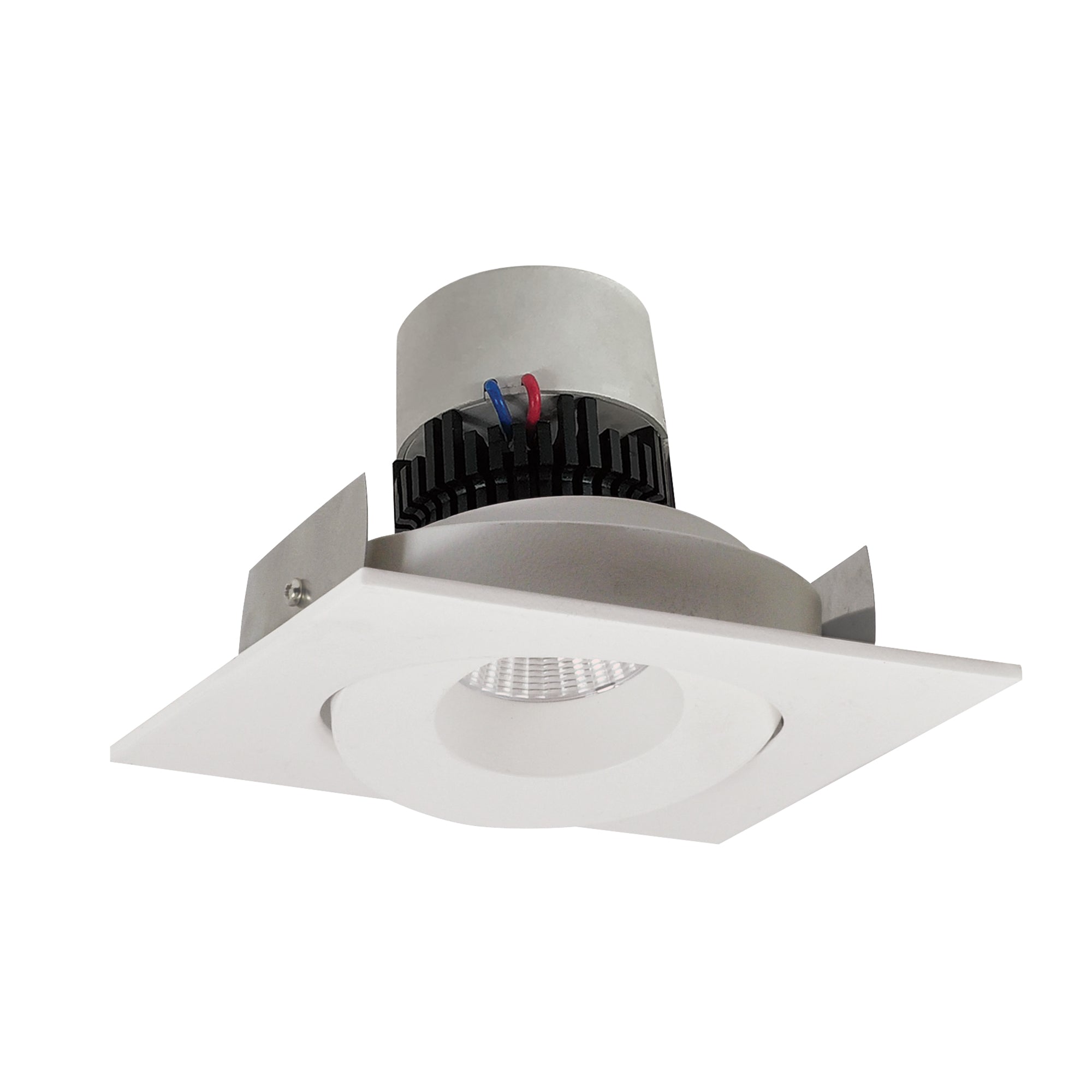 Nora Lighting NPR - 4SG40XWW 4" Pearl LED Square Adjustable Gimbal Retrofit, 1000lm / 12W, 4000K, White Finish - Sonic Electric