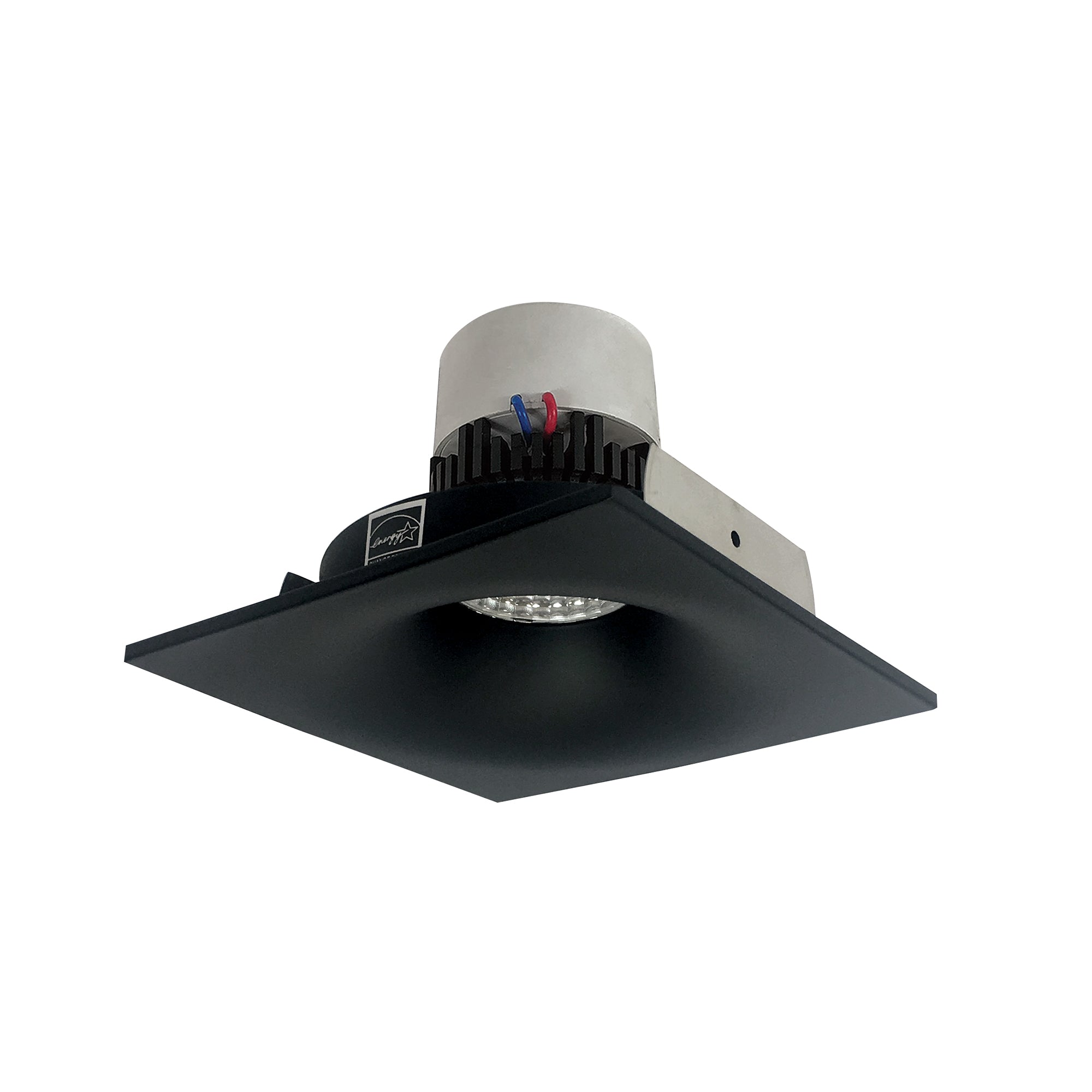Nora Lighting NPR - 4SNB27XBB 4" Pearl LED Square Bullnose Retrofit, 1000lm / 12W, 2700K, Black Finish - Sonic Electric